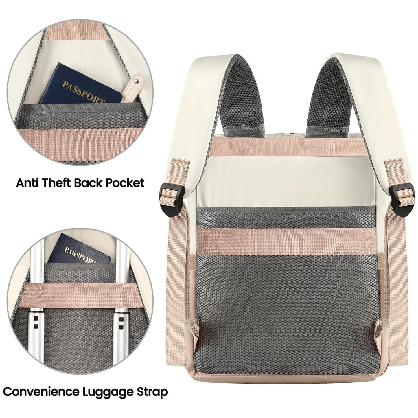 Water-Resistant 15.6" Laptop Backpack for Women - Work, College, Office, Travel2