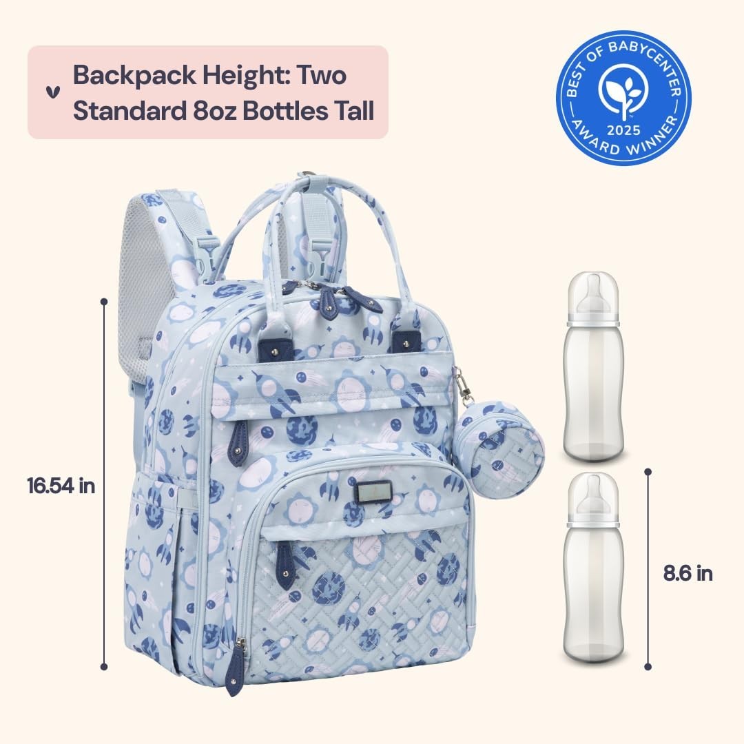 Multi Function Water Resistant Diaper Bag Backpack   Baby Travel Tote, Changing2