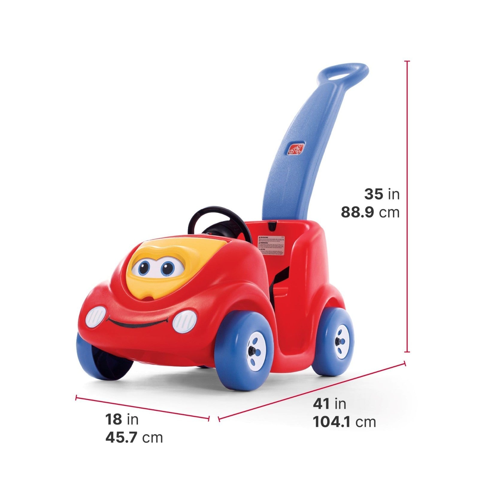 Toddler Push Car Buggy with Seat Belt & Horn - Ride-On Toy for Kids 18 Months+5