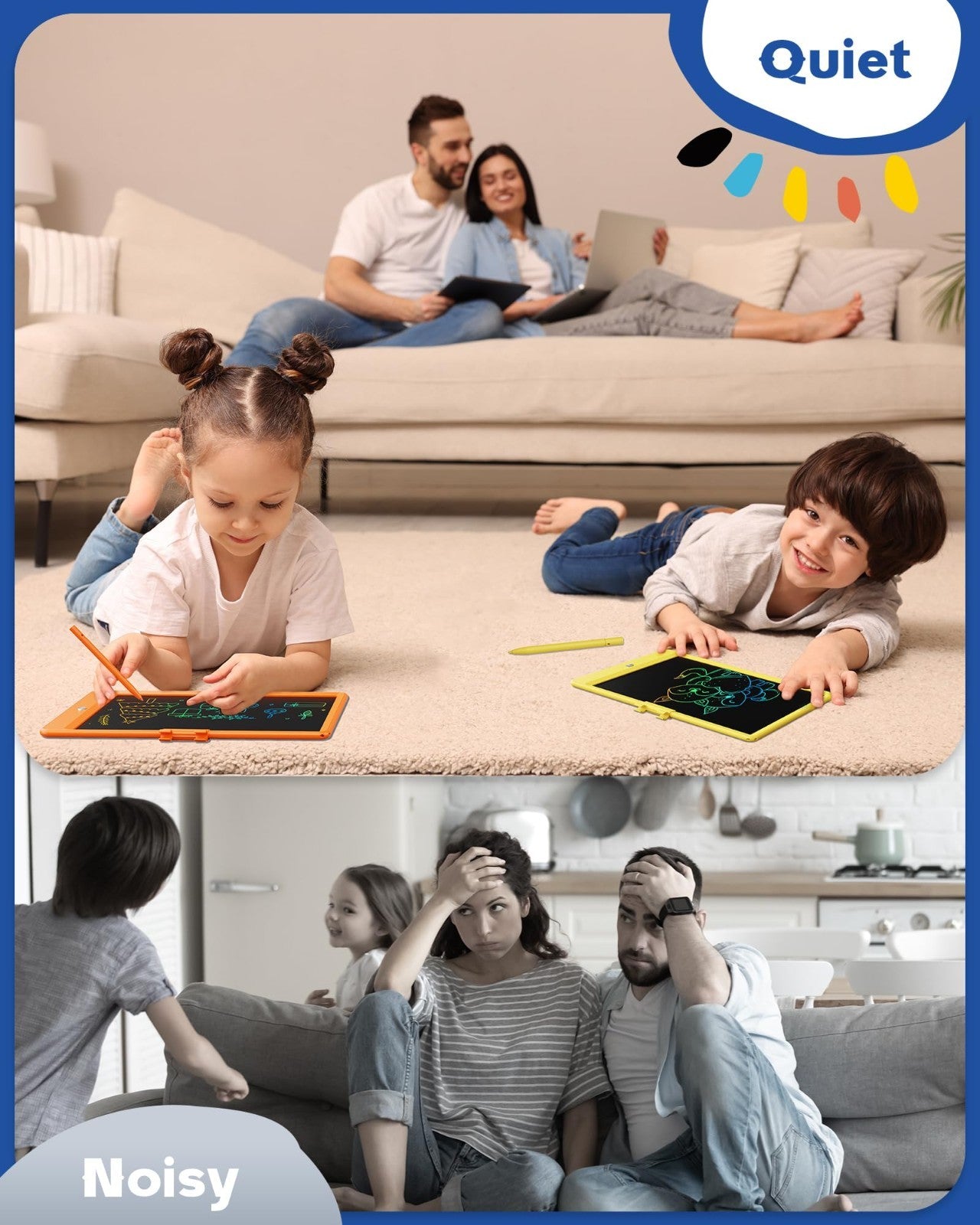 10" LCD Writing Tablet for Kids 3 8   Doodle Board, Electronic Drawing Pad, Gift5