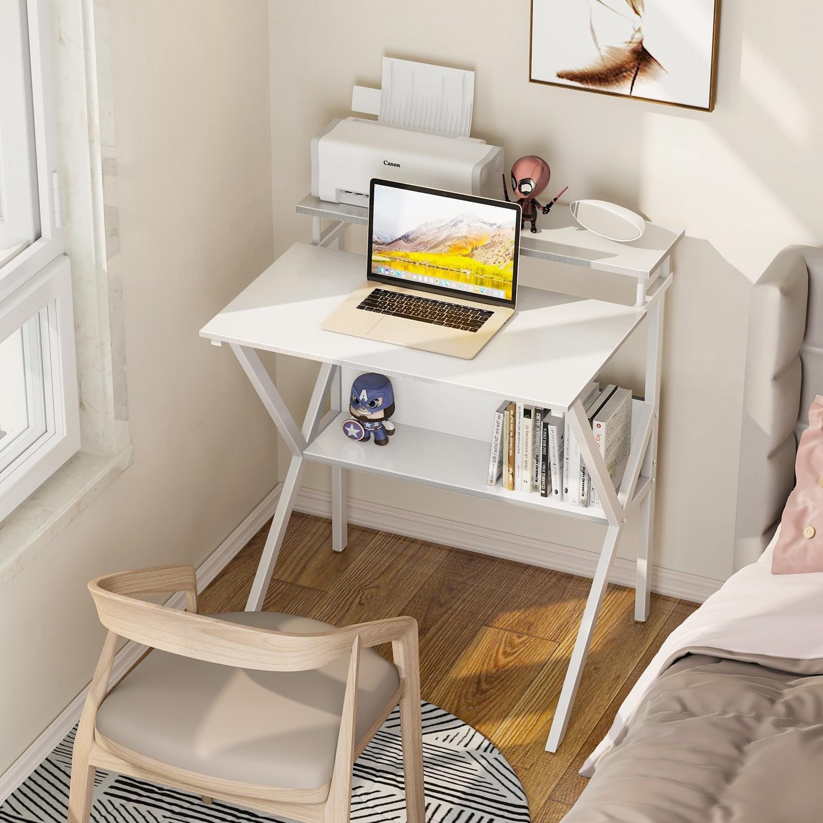 Compact Computer Desk for Small Spaces - 27.5" Modern Laptop Table with Storage6