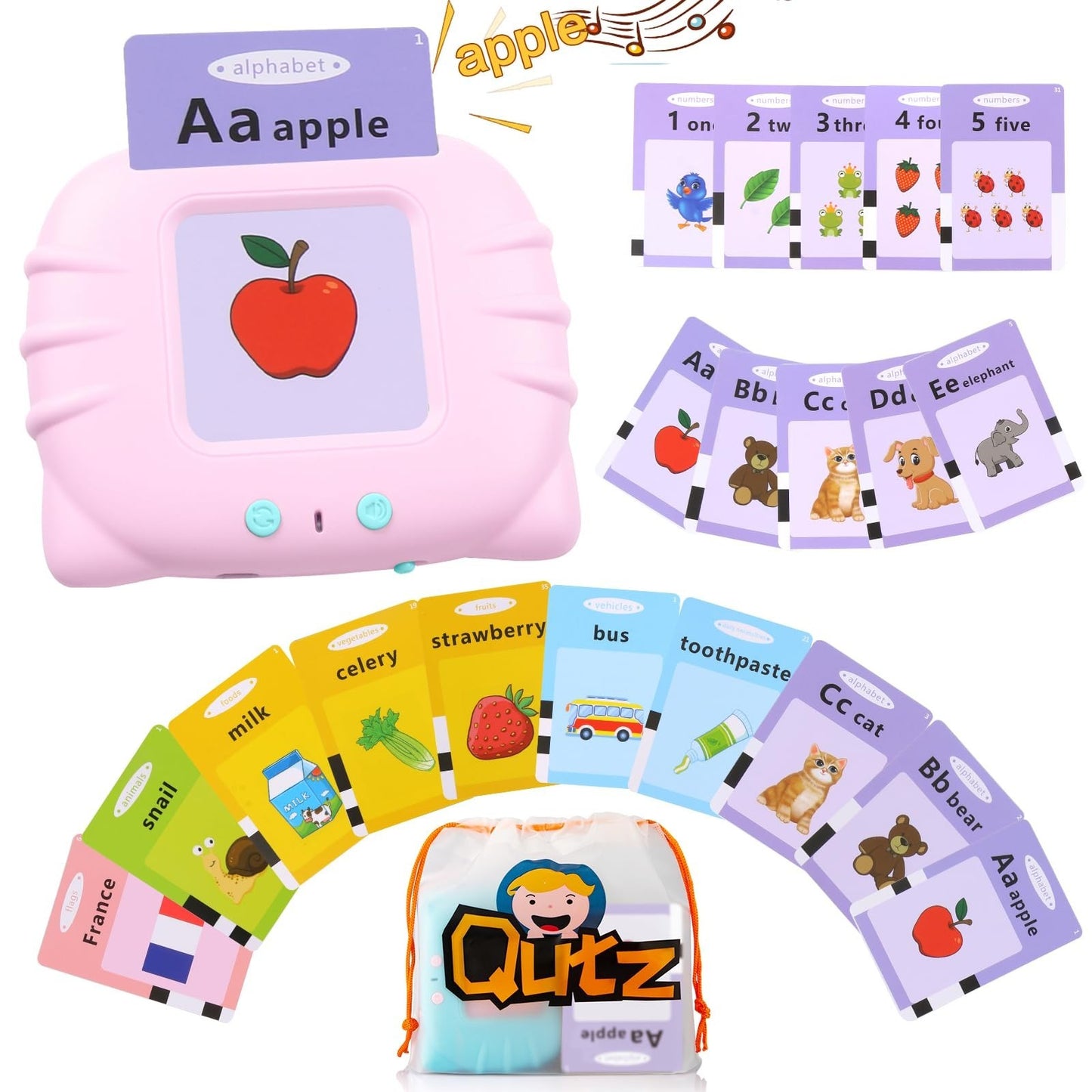 Educational Flash Cards for Toddlers 2-4, Autism Toys, Speech Therapy, Sight Wor1