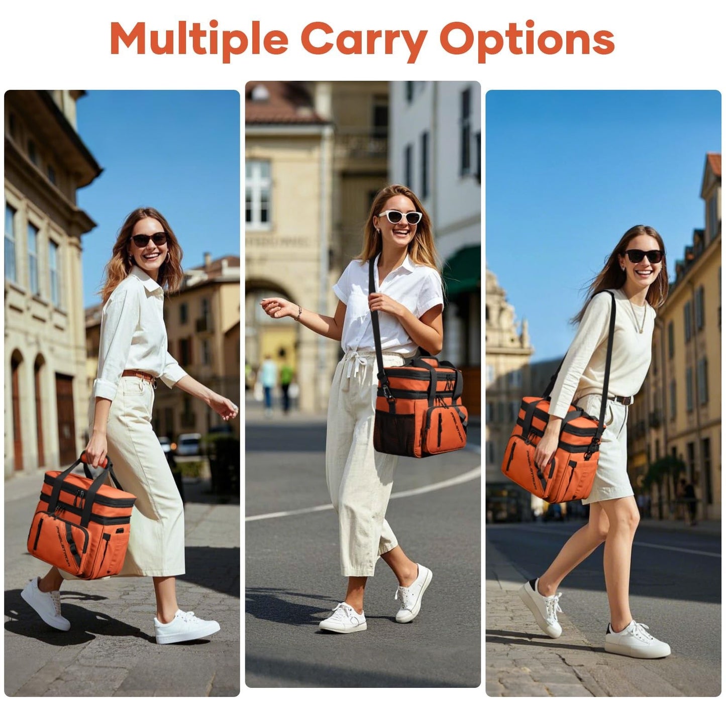 Insulated Cooler Bag 20L - Expandable Double Deck Lunch Box, Leakproof, Lightwei7