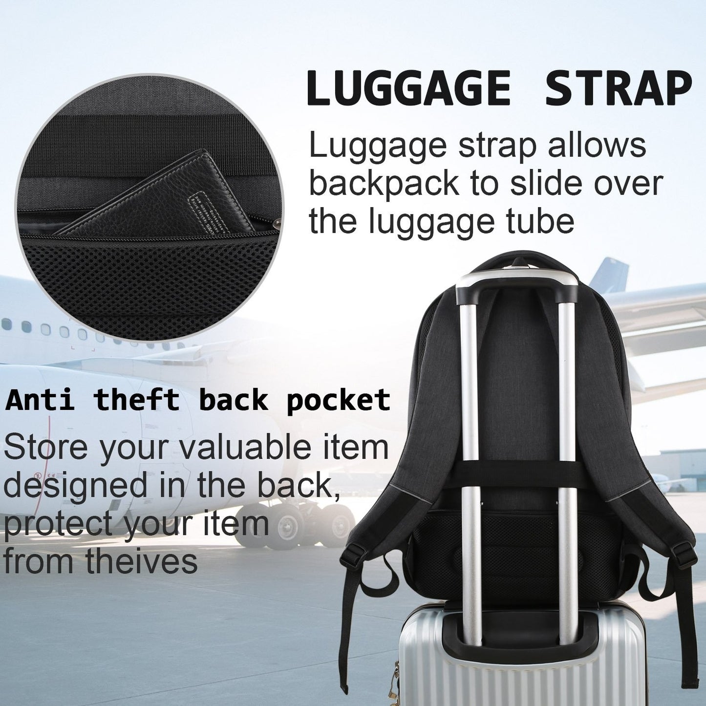 Slim Anti Theft Laptop Backpack for Business & College Travel   Stylish & Durabl5