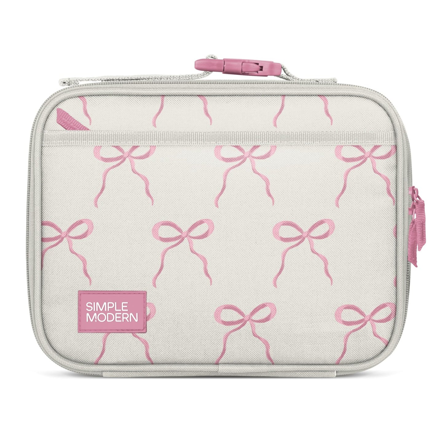 Insulated Kids Lunch Box & Bag Set for School | Cute Bows Design | Fits Bento Co1