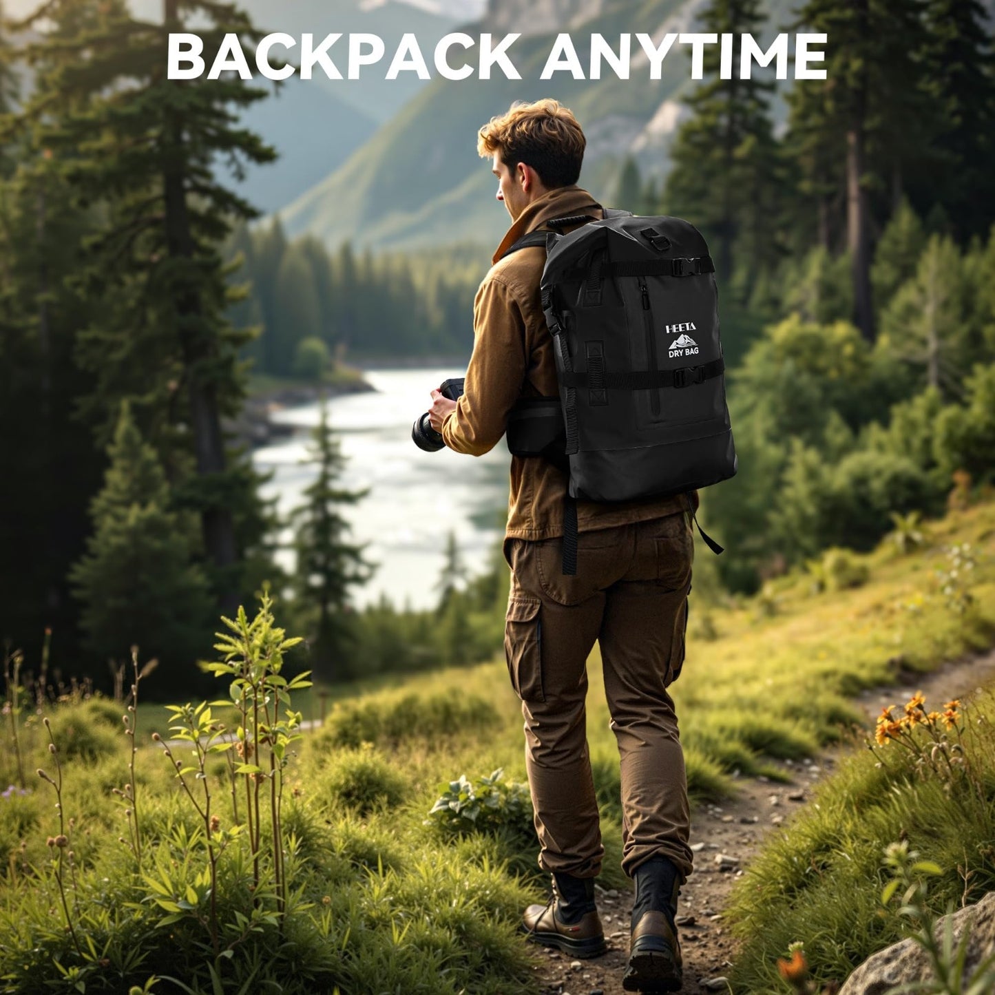 Waterproof 40L Dry Bag Backpack for Hiking, Kayaking, Travel & Camping Gear7