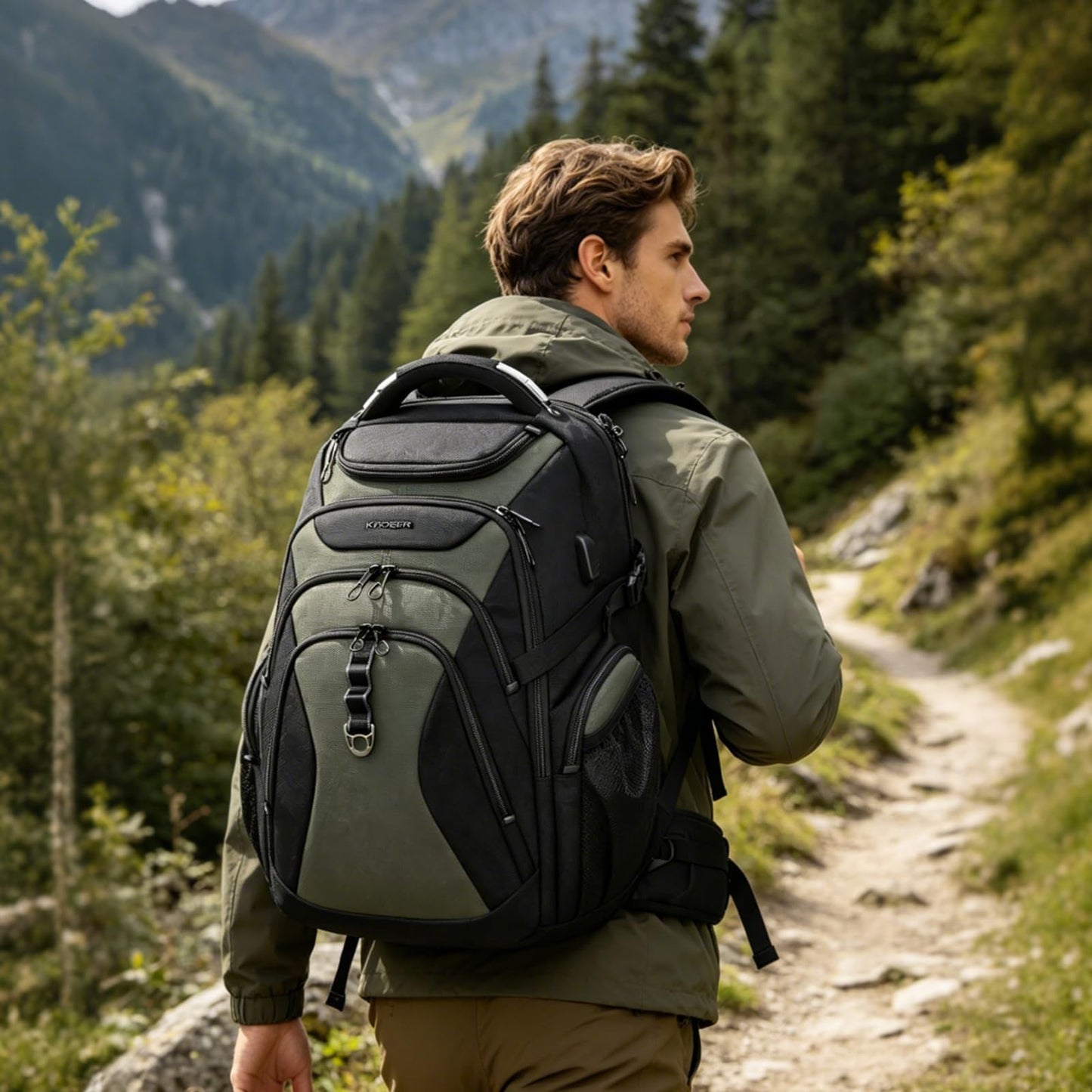 Spacious 18.4" Laptop Backpack for Men & Women   College, Travel, Work, Durable2
