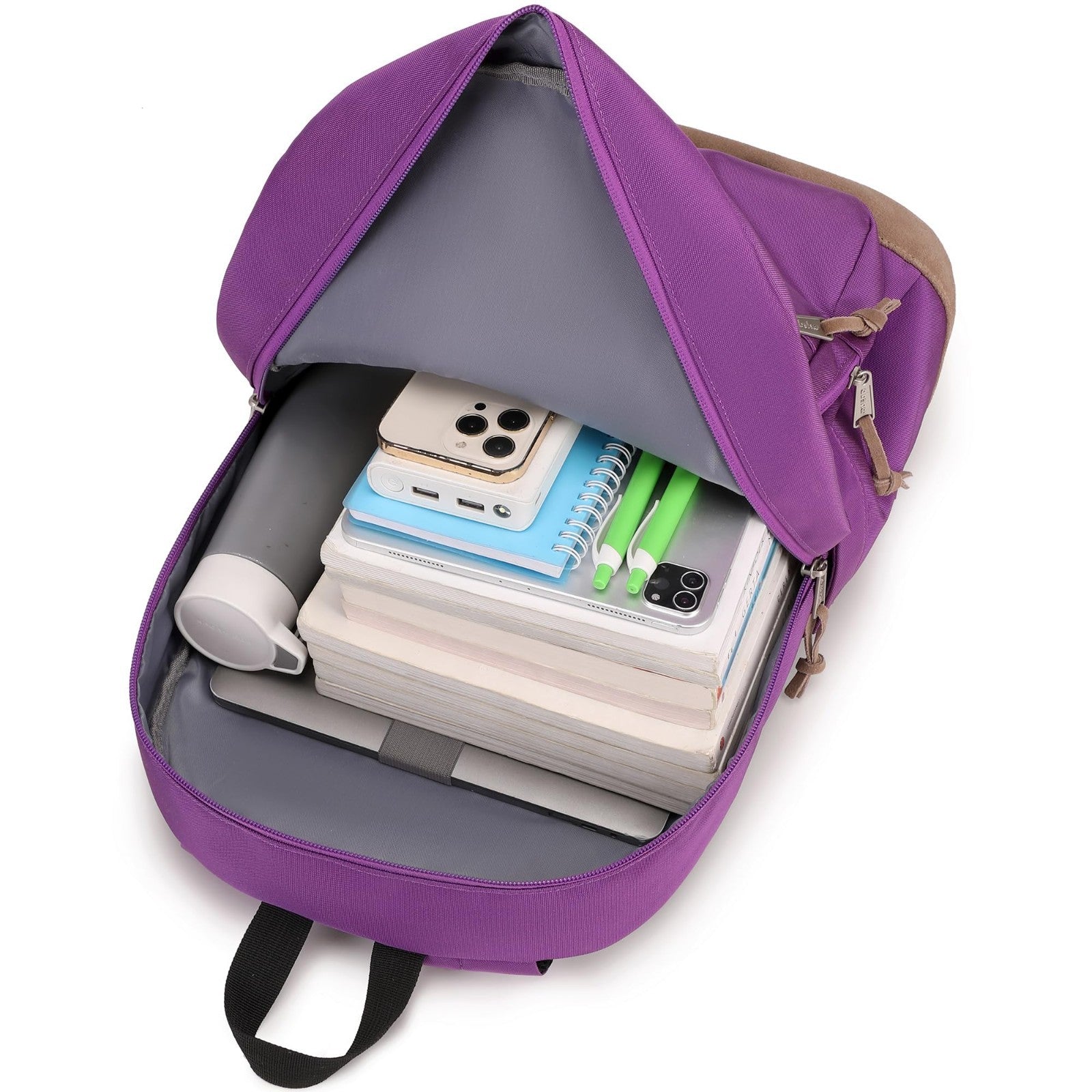Classic School Backpack for Girls   Casual Daypack Bookbag for Teens (Purple)2