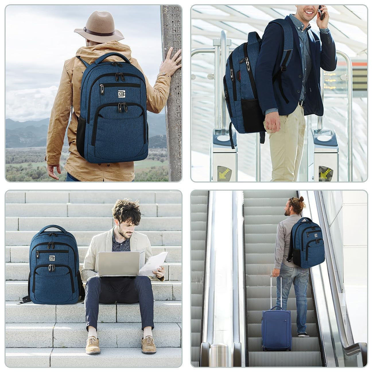 Slim Anti Theft Laptop Backpack for Business Travel & College   Stylish & Durabl6