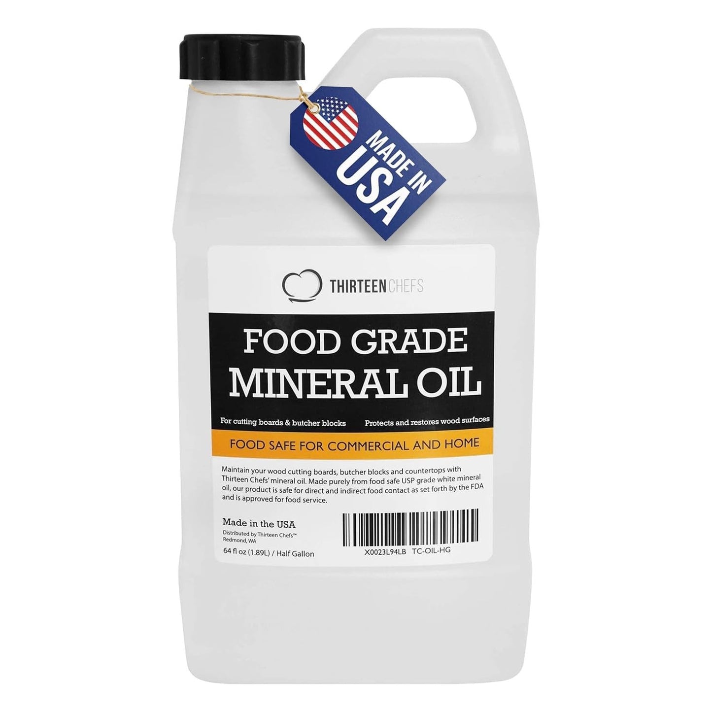 64oz Food Grade Mineral Oil for Cutting Boards   NSF Certified, Food Safe, Premi1