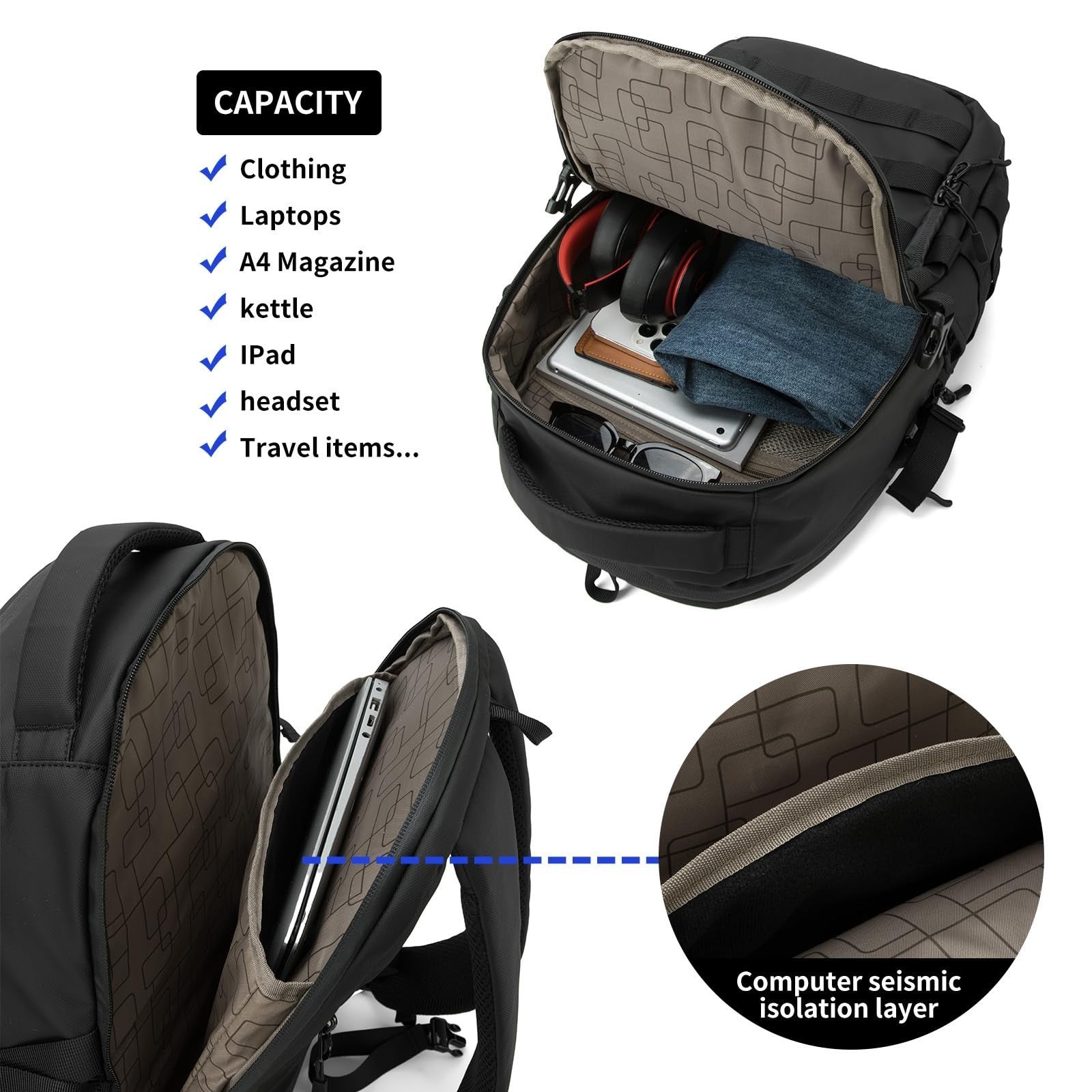 Tactical Military Backpack for Men   Small Black Assault Bag, Outdoor Gear3