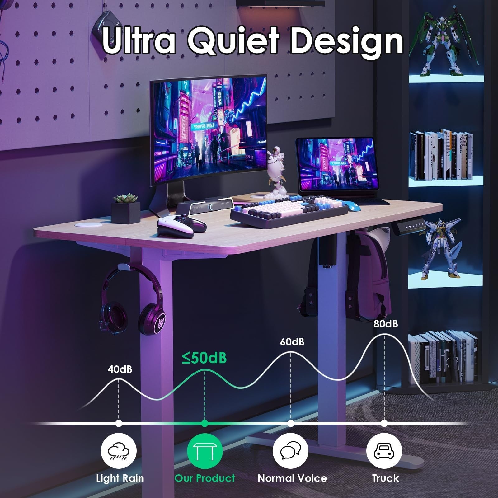 Adjustable Electric Standing Desk - Height Adjustable Sit Stand Home Office Work3