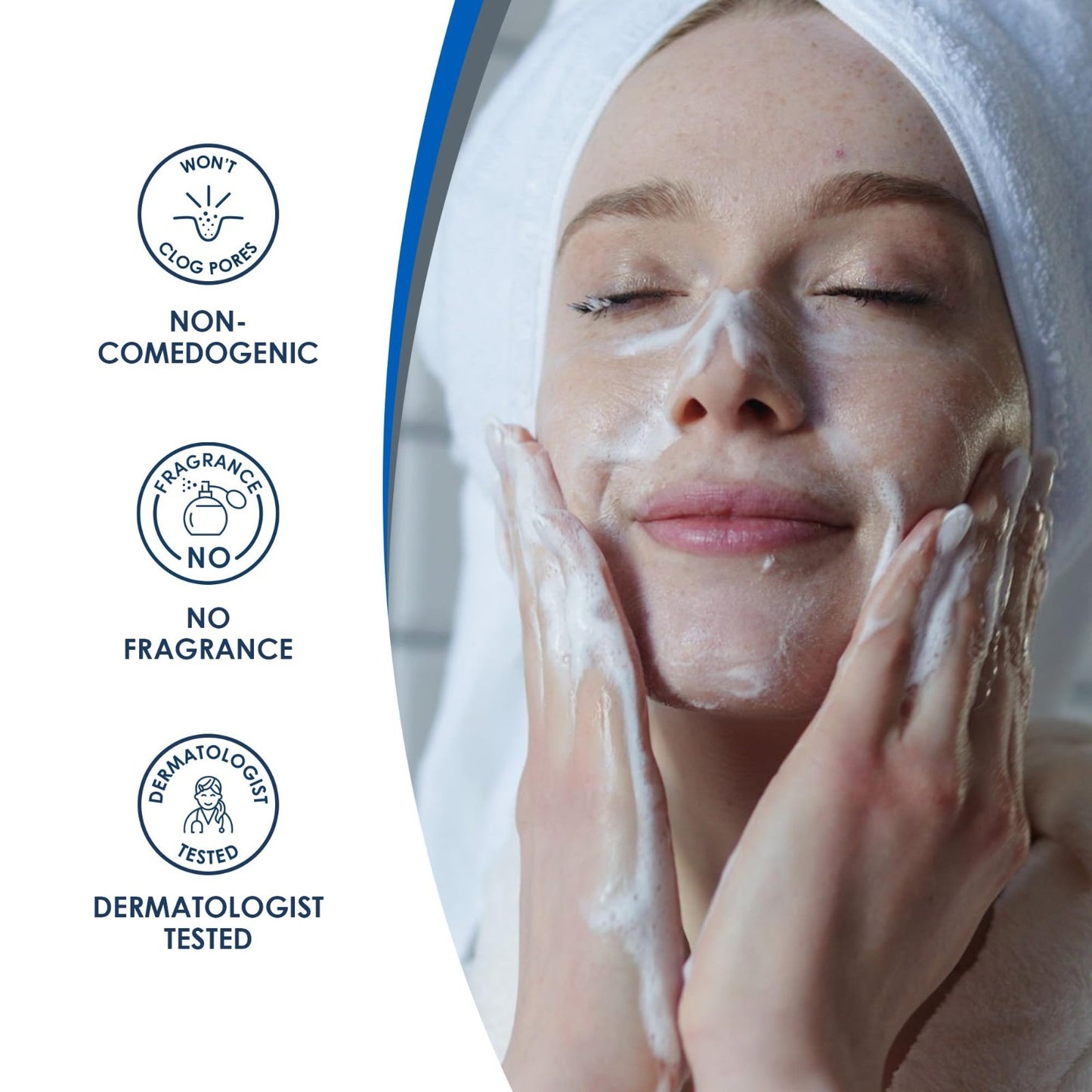 Gentle Facial Cleanser for Sensitive Skin, 2.5 Fl Oz, Non-Comedogenic, pH-Balanc3