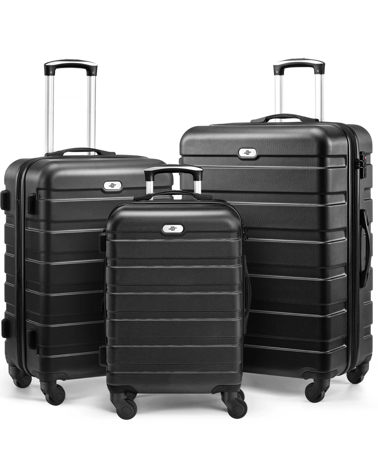 3-Piece Hardside Luggage Set, Lightweight Spinner Suitcases with TSA Lock, 20/241