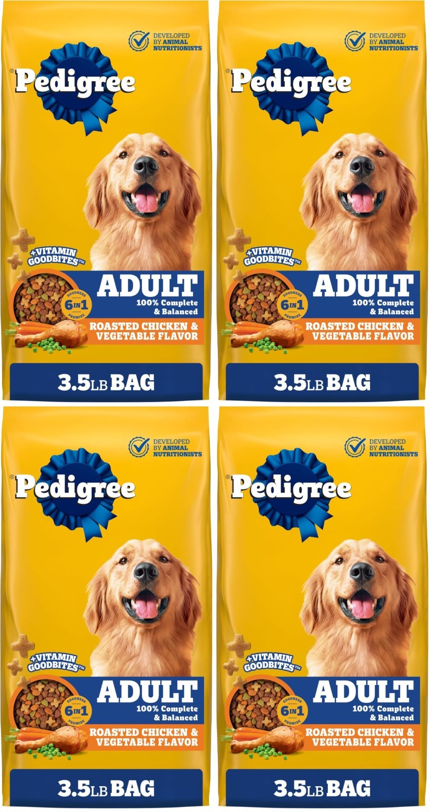 Complete Nutrition Adult Dry Dog Food   Roasted Chicken & Rice Kibble, 4 Pack0