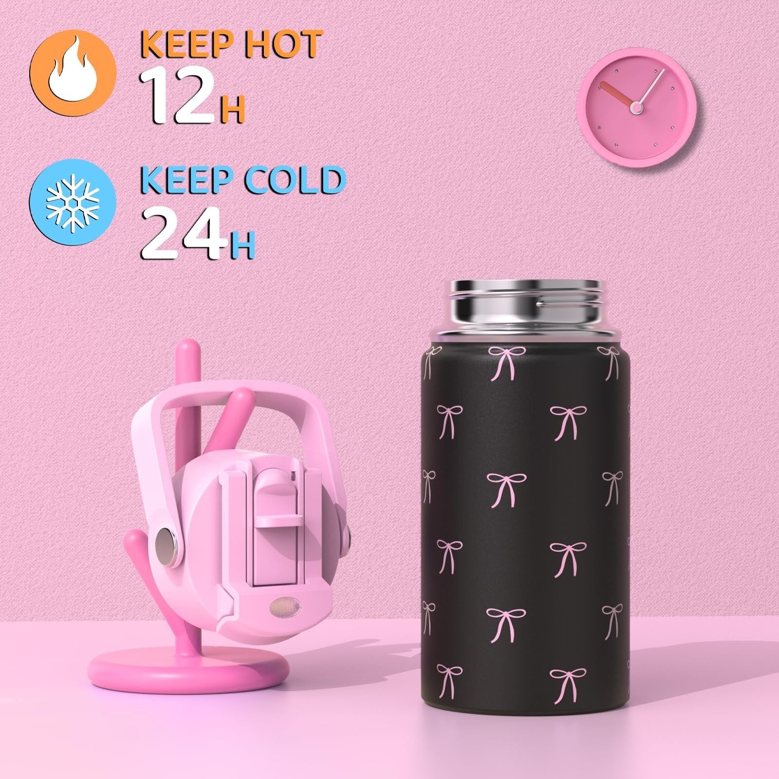 Girls Backpacks Set   6PCS with Insulated Water Bottle, Lunch Bag & Pencil Pouch4