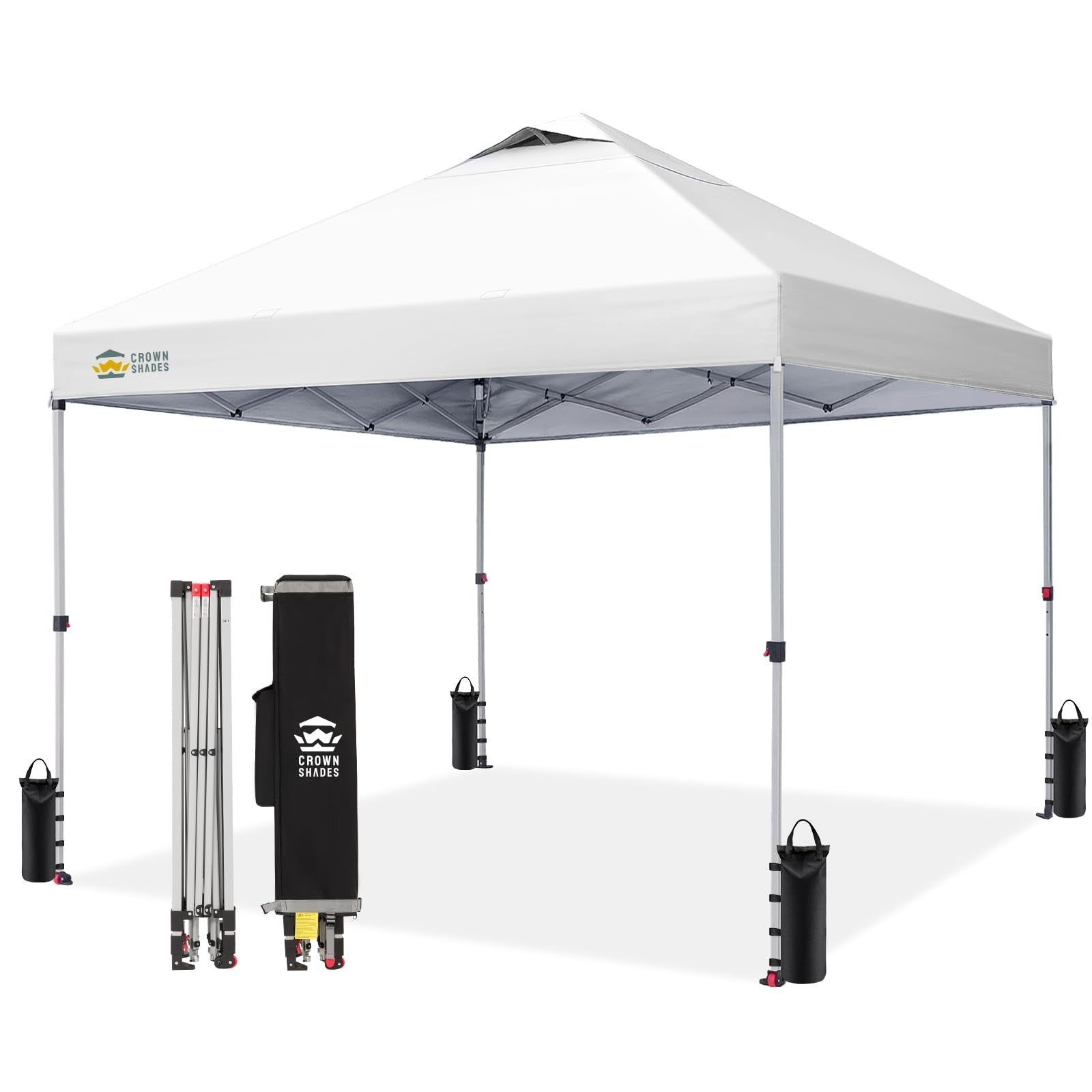 10x10 Pop Up Canopy Tent   Easy Setup, Portable Sun Shade for Events, Parties, C0