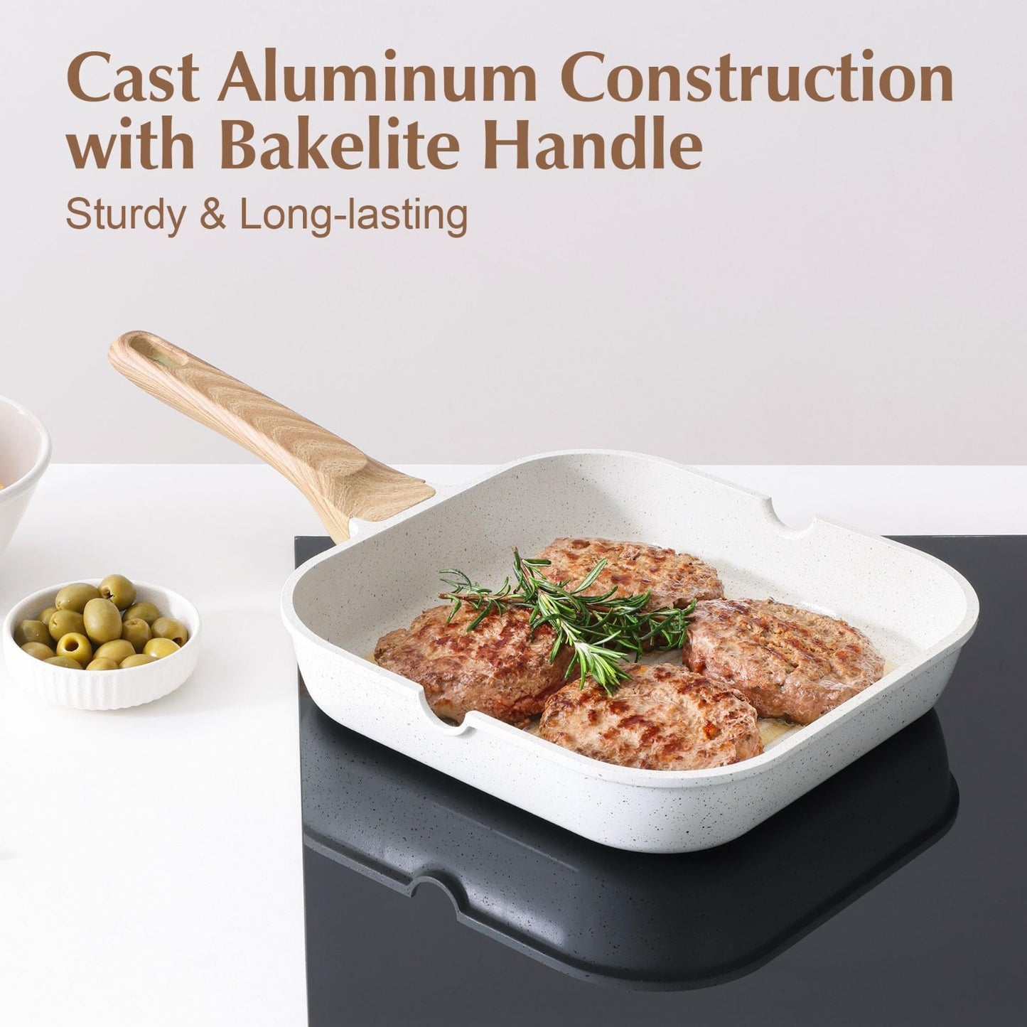Optimized eBay Title:  "12-Inch Nonstick Ceramic Grill Pan - Durable, Non-Toxic7