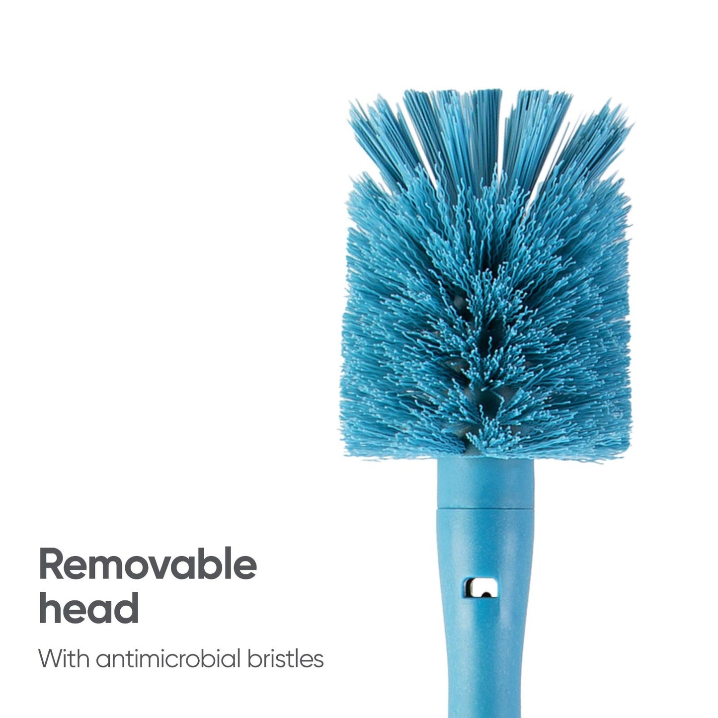 2 in 1 Water Bottle Brush Cleaner & Straw Cleaner, Removable Head, Smokey Blue4