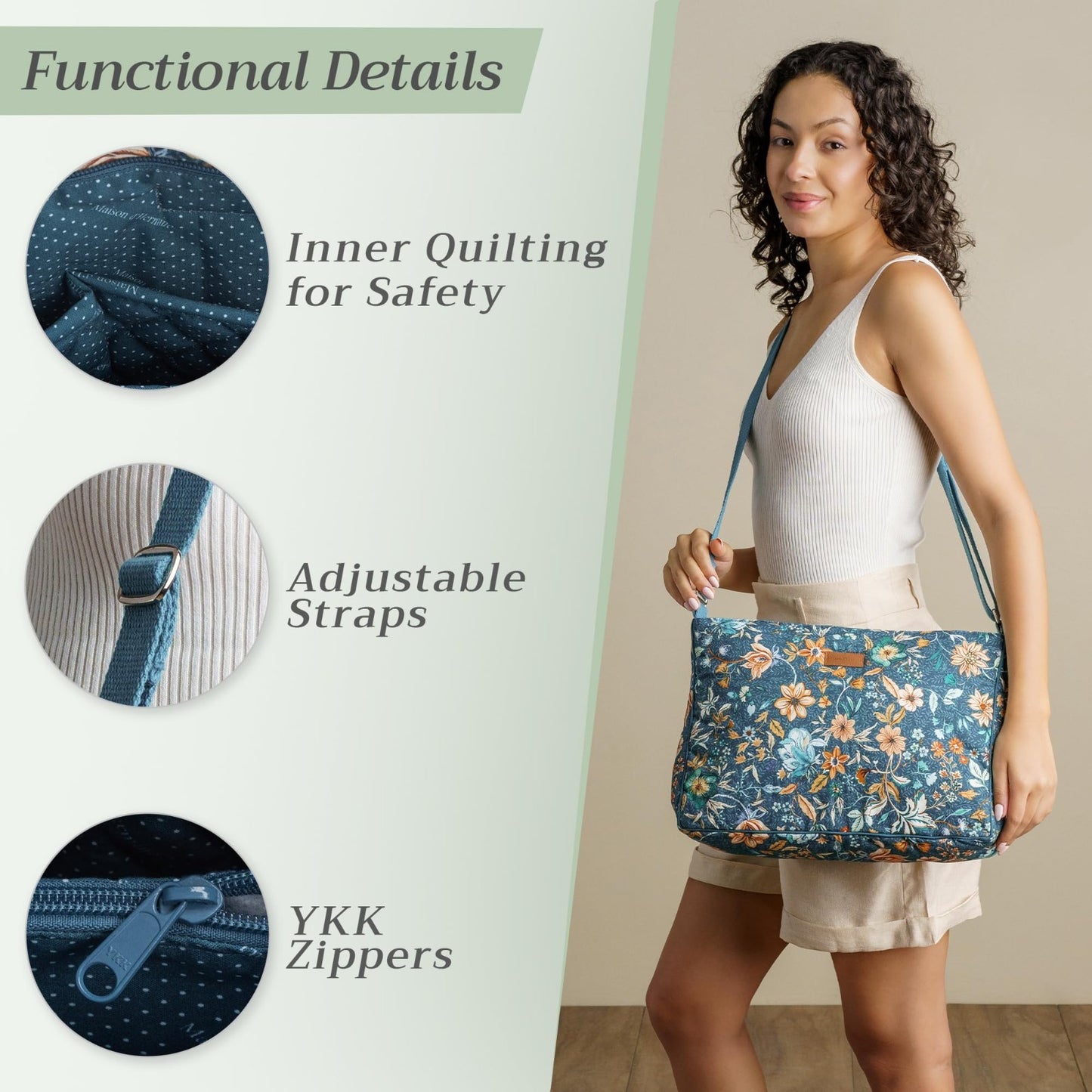 Stylish Cotton Shoulder Bag for Women   Versatile Handbag, Everyday Use2