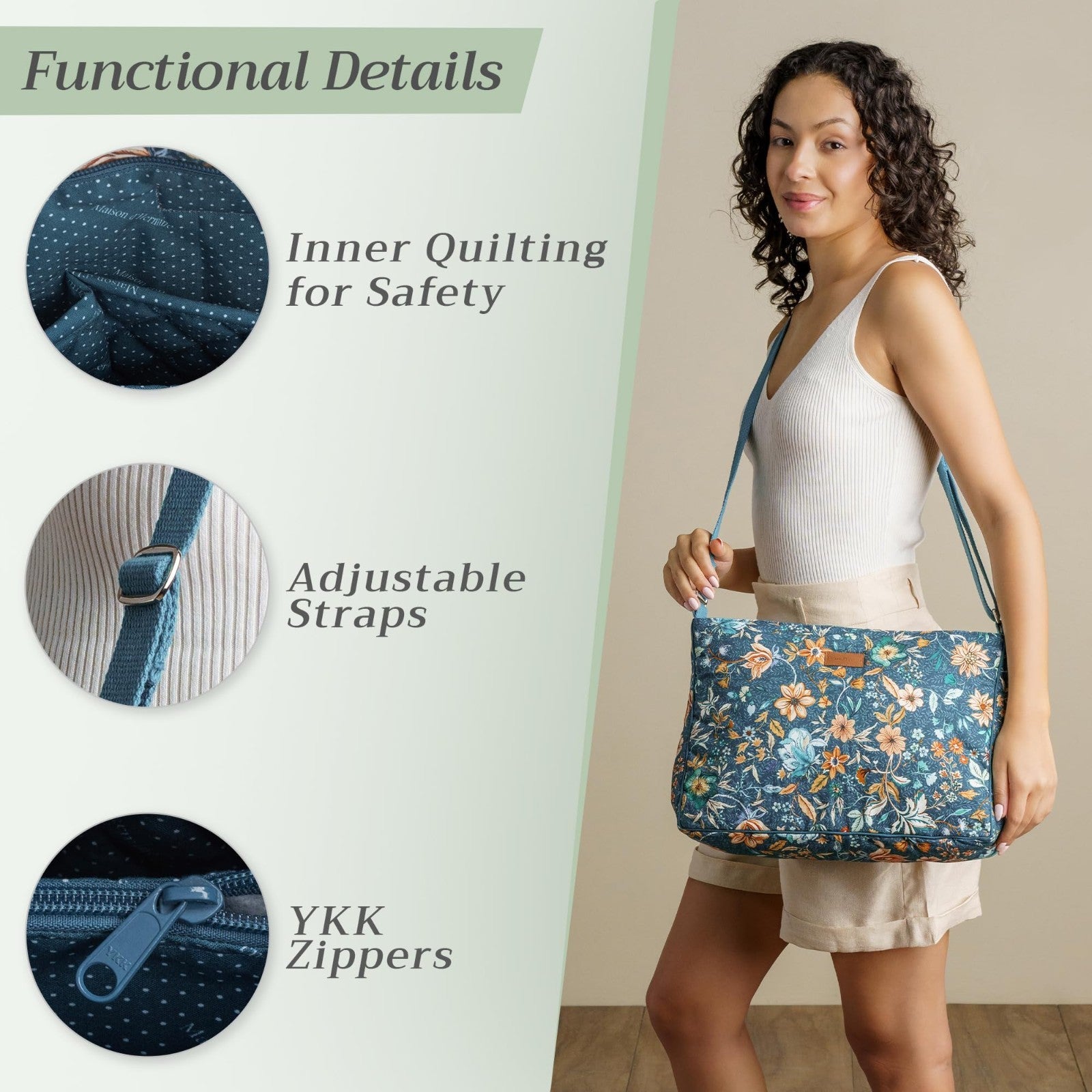 Stylish Cotton Shoulder Bag for Women   Versatile Handbag, Everyday Use2