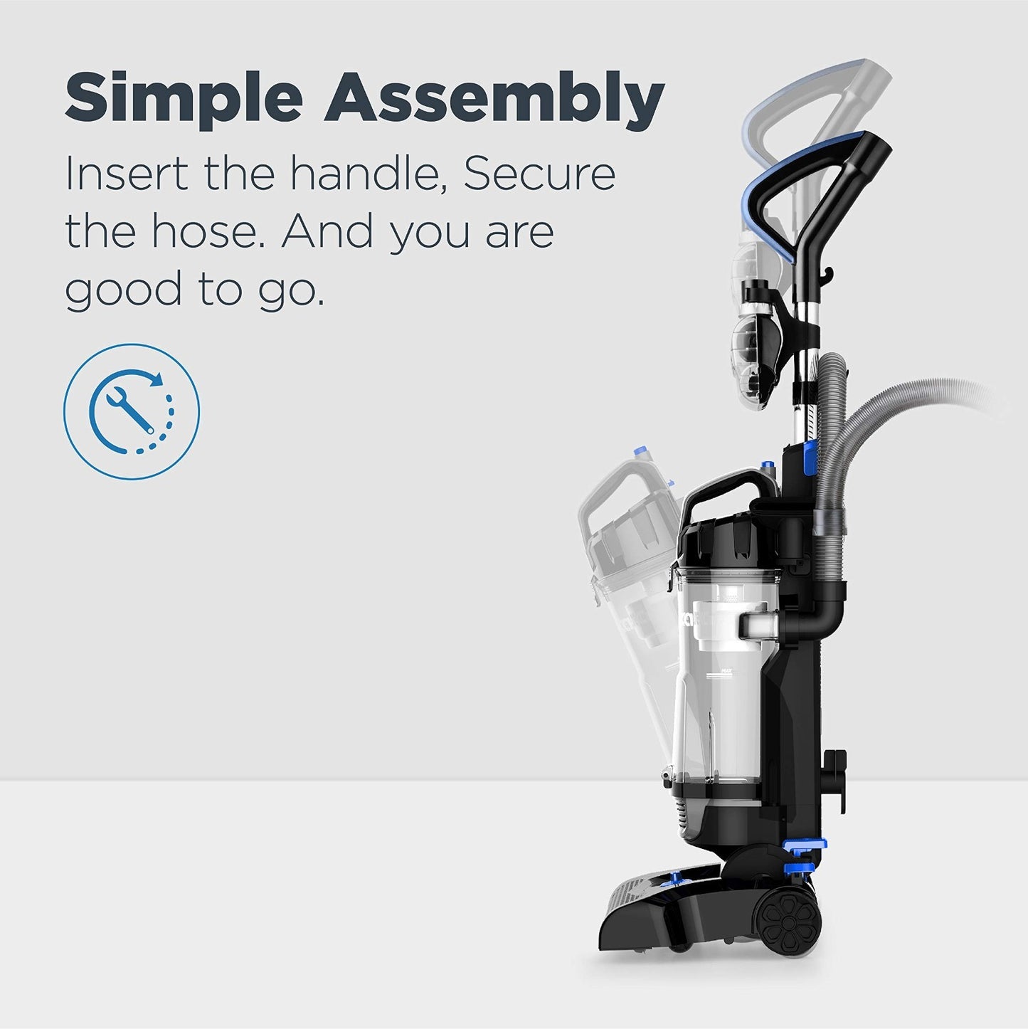 Lightweight Bagless Upright Vacuum for Carpet & Hard Floors, Pet Hair Turbo Brus8