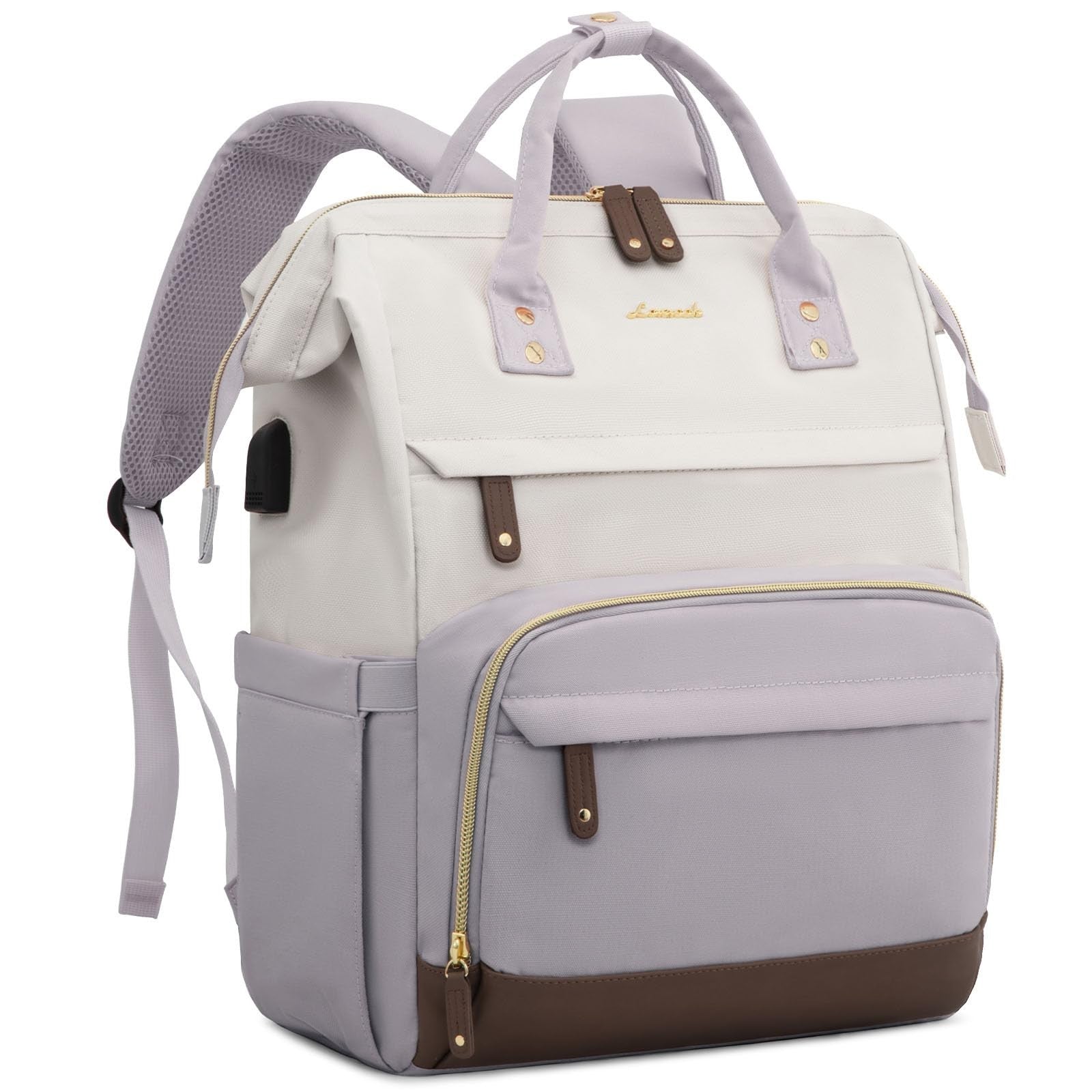 Stylish 15.6" Laptop Backpack for Women, Waterproof College Bookbag, Large Capac1