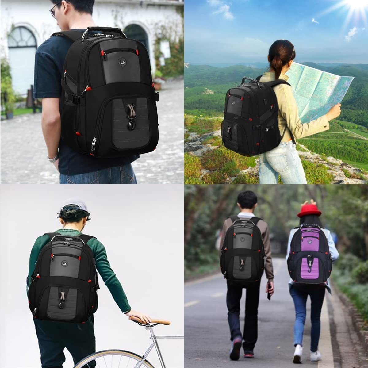 Extra Large Travel Laptop Backpack for Men, College Work Bag, Durable & Stylish6