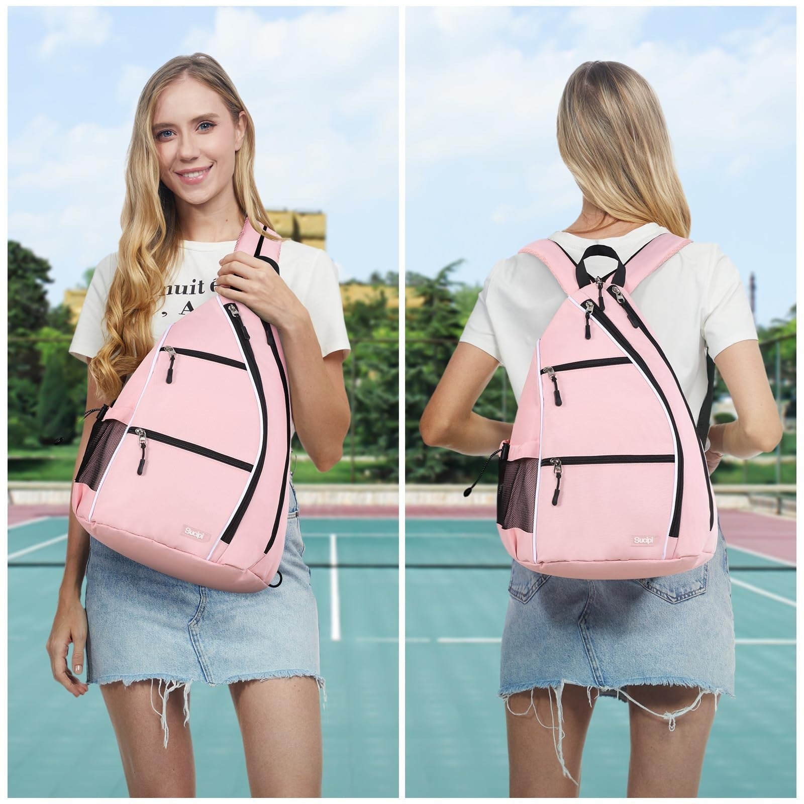 Adjustable Pickleball Backpack with Fence Hook, Large Capacity & Safety Pocket4