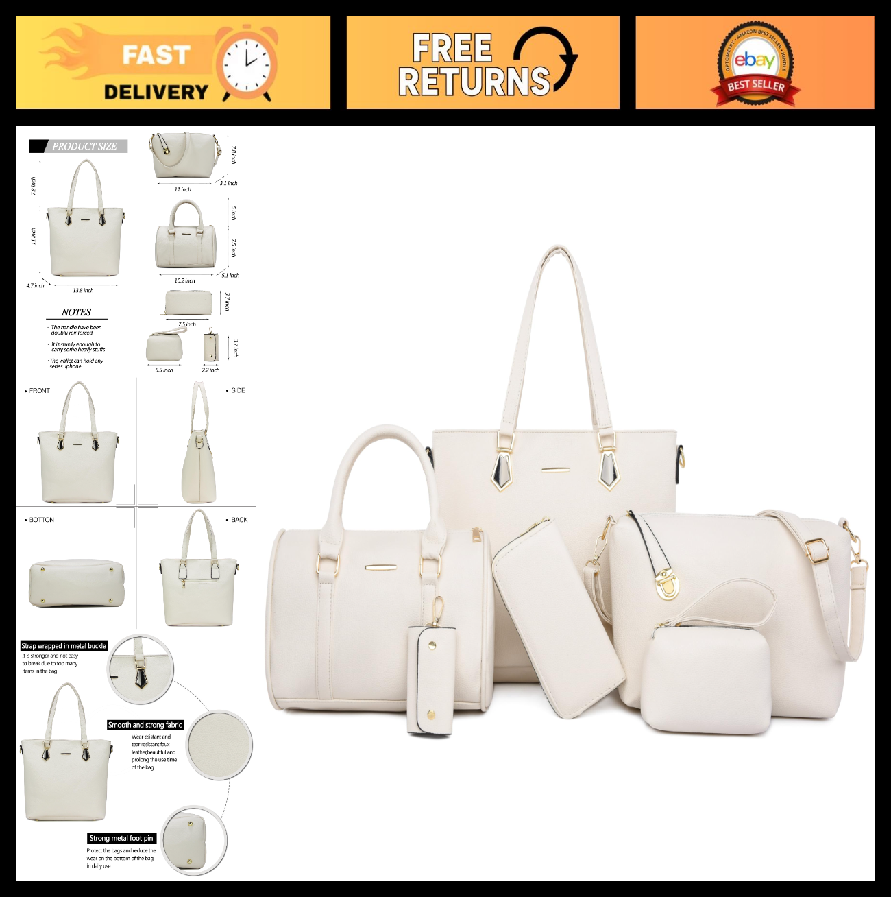 Stylish Designer Handbags for Women - Satchel Tote Shoulder Bag, Top Handle0