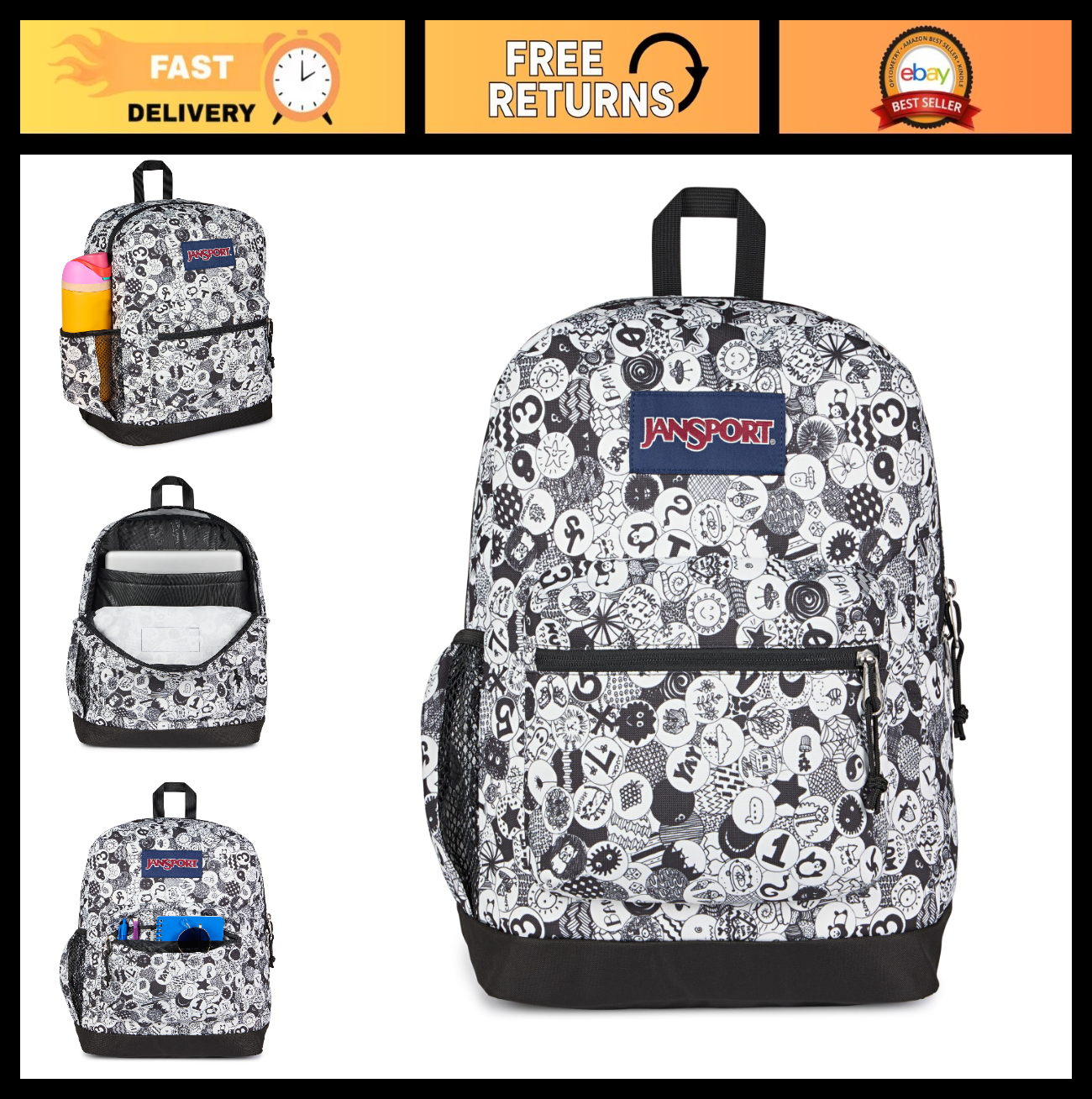 26L Ice Dye Backpack, Stylish Cross Town Plus Bag, Durable & Lightweight Travel0
