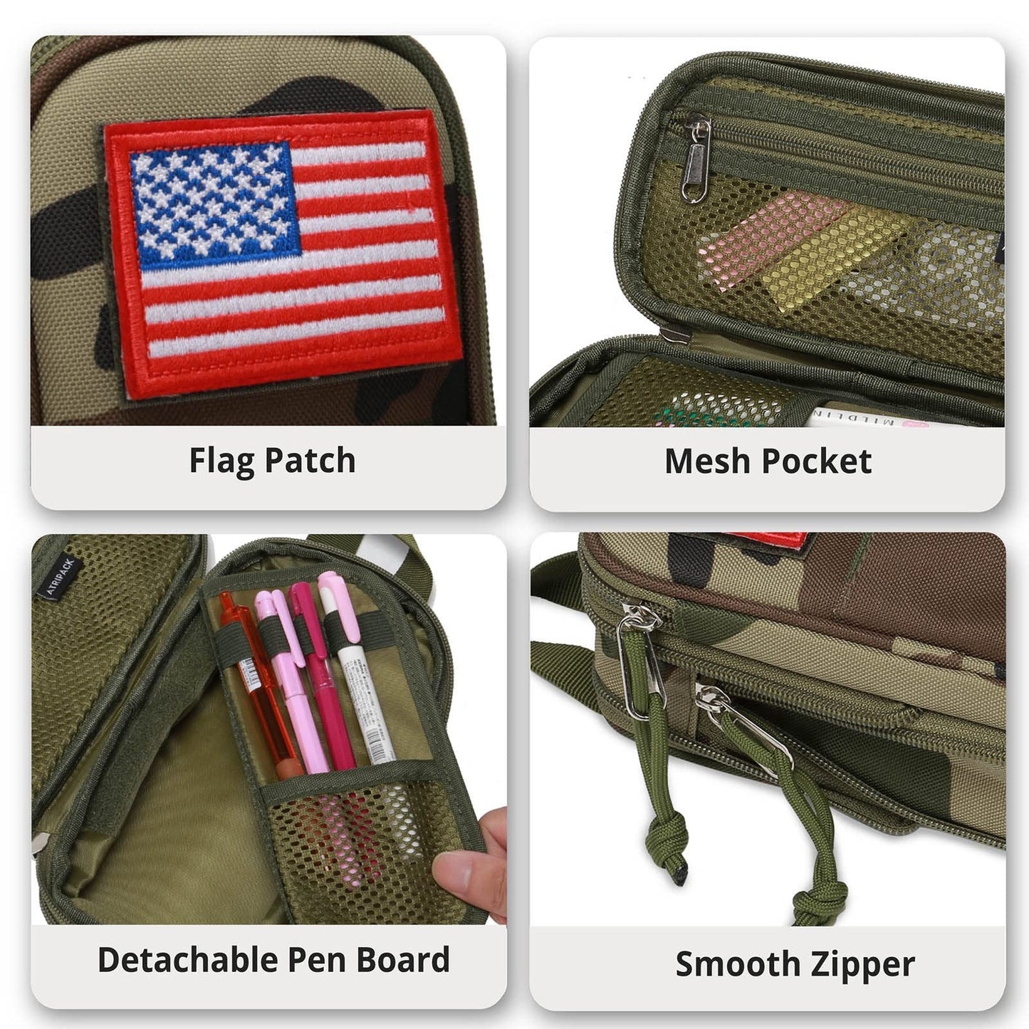 Large Capacity Tactical Pencil Case   Storage Pouch for Markers, Tools & Station4