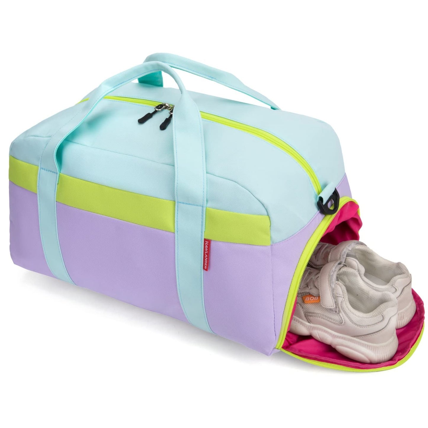 Kids 18" Light Green Duffle Bag for Boys & Girls - Perfect for Weekend, Sports &5