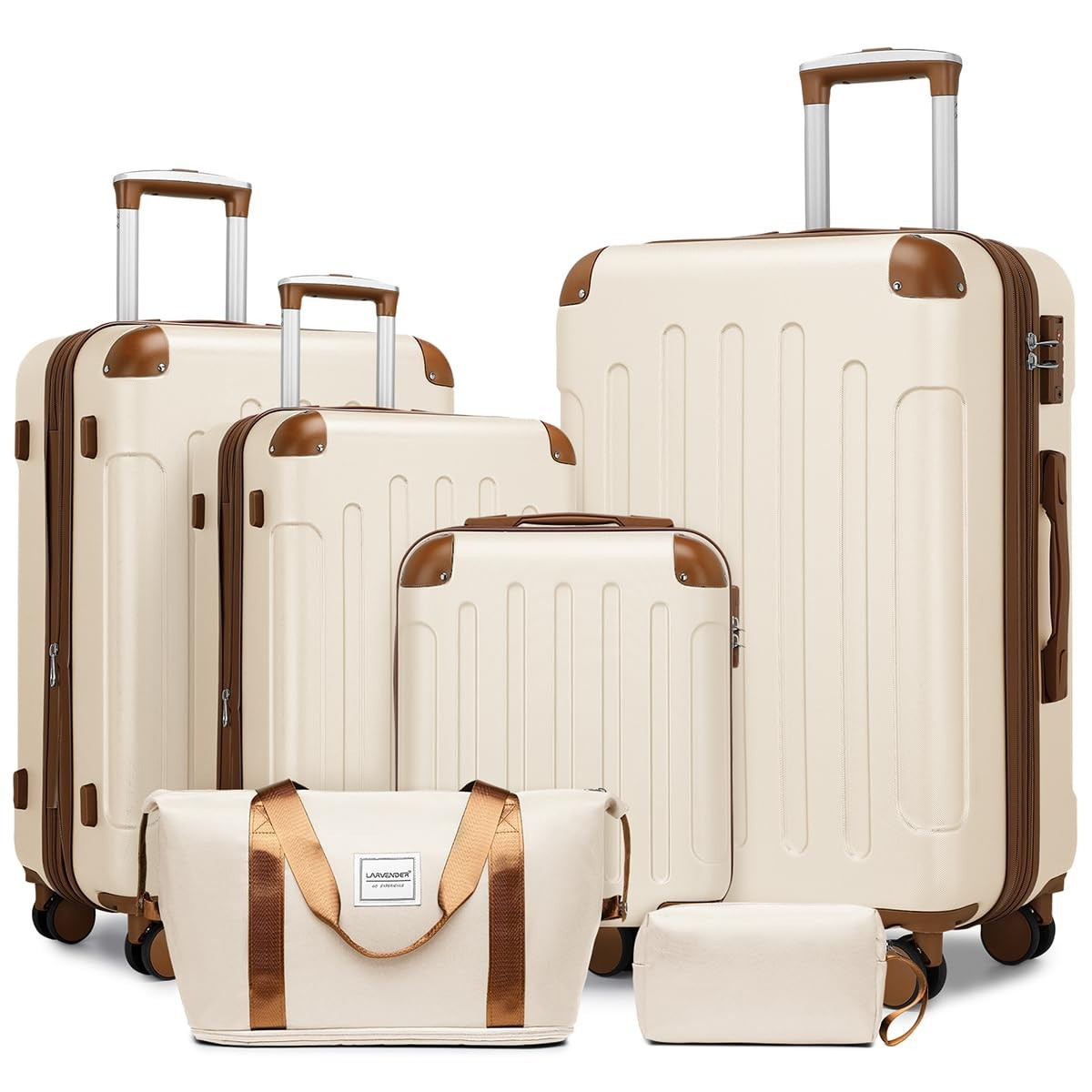6-Piece Expandable Luggage Set with 360° Spinner Wheels, TSA Lock, Lightweight A1