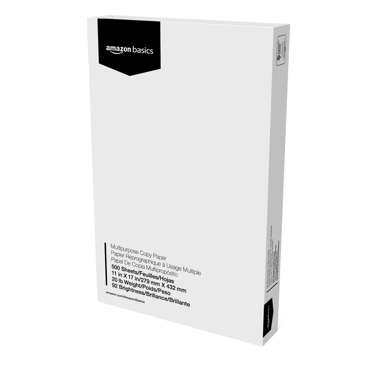 Multipurpose Copy Printer Paper 20 lb, 11x17 Inches, 2500 Sheets, Bright White R3