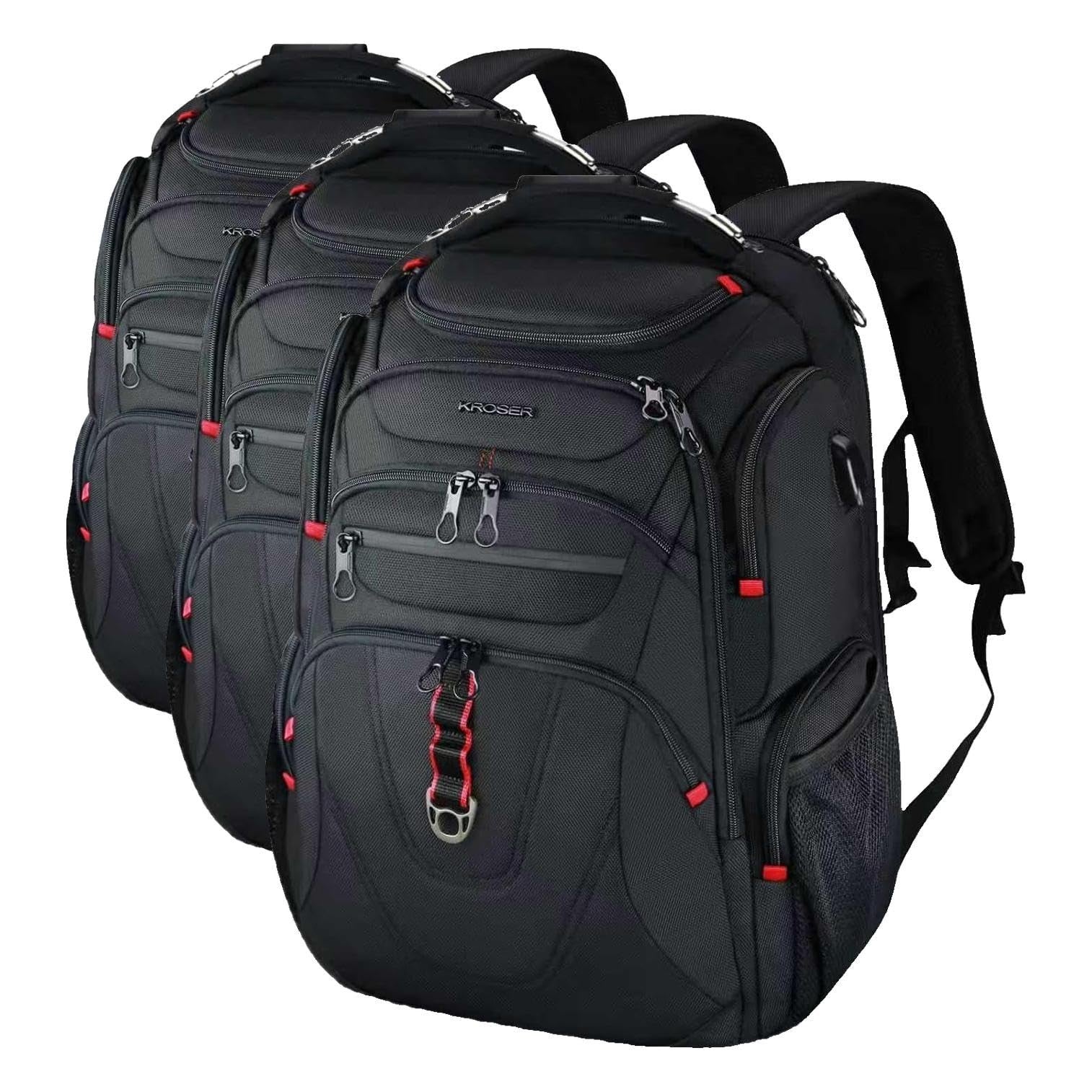 17.3" TSA Friendly Travel Laptop Backpack, Water Repellent College Daypack, RFID1