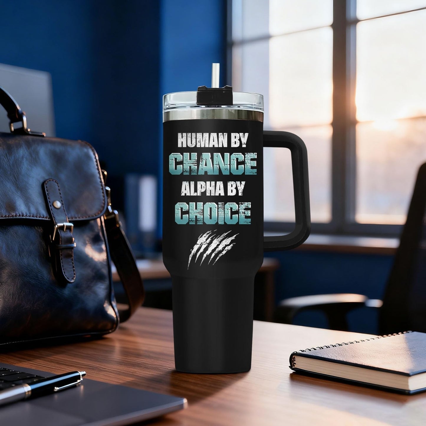 40oz Insulated Tumbler with Handle & Straw   Perfect Travel Mug for Dad, Gifts!2
