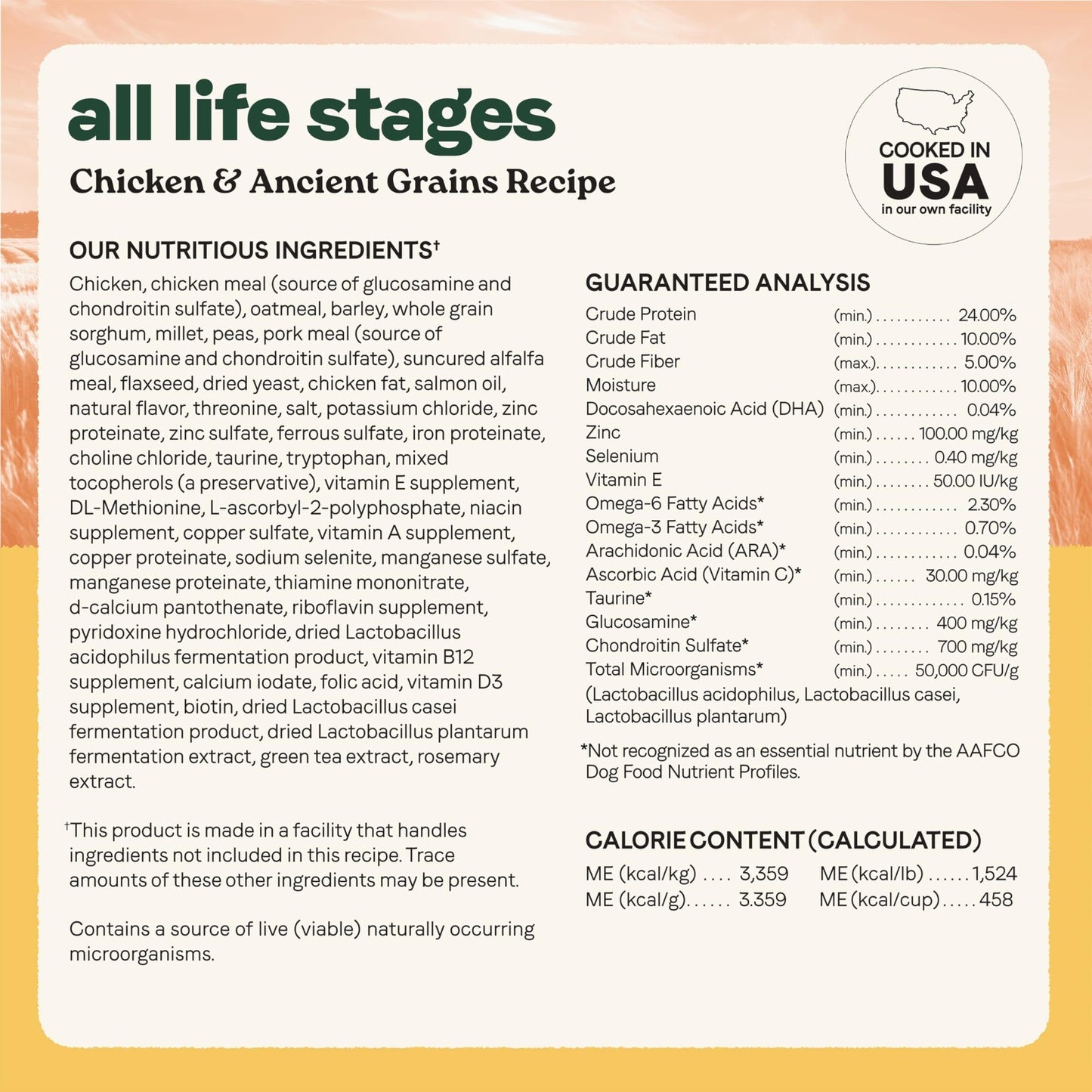 All Life Stages Dog Food, Real Chicken & Ancient Grains, 5 lb Bag   Healthy Nutr5