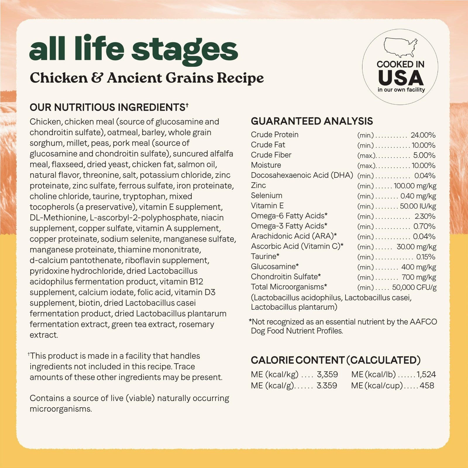 All Life Stages Dog Food, Real Chicken & Ancient Grains, 5 lb Bag   Healthy Nutr5