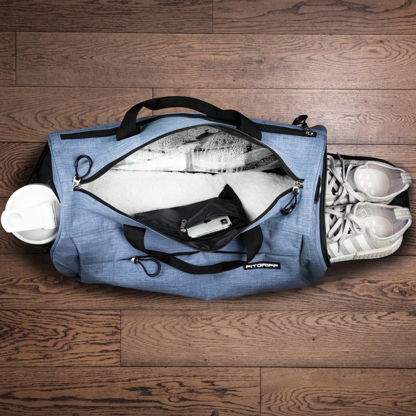 Versatile Gym Duffle Bag with Shoe & Wet Compartment for Travel, Sports & Fitnes3