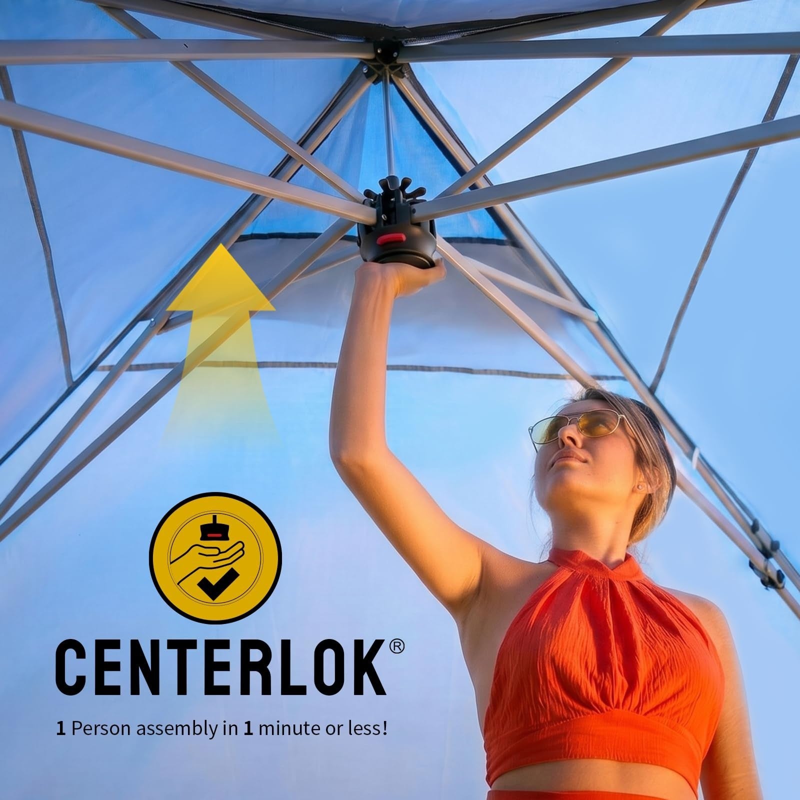 12x12 Pop Up Canopy Tent with Side Wall, Easy Setup Outdoor Gazebo, Beach Shade,3
