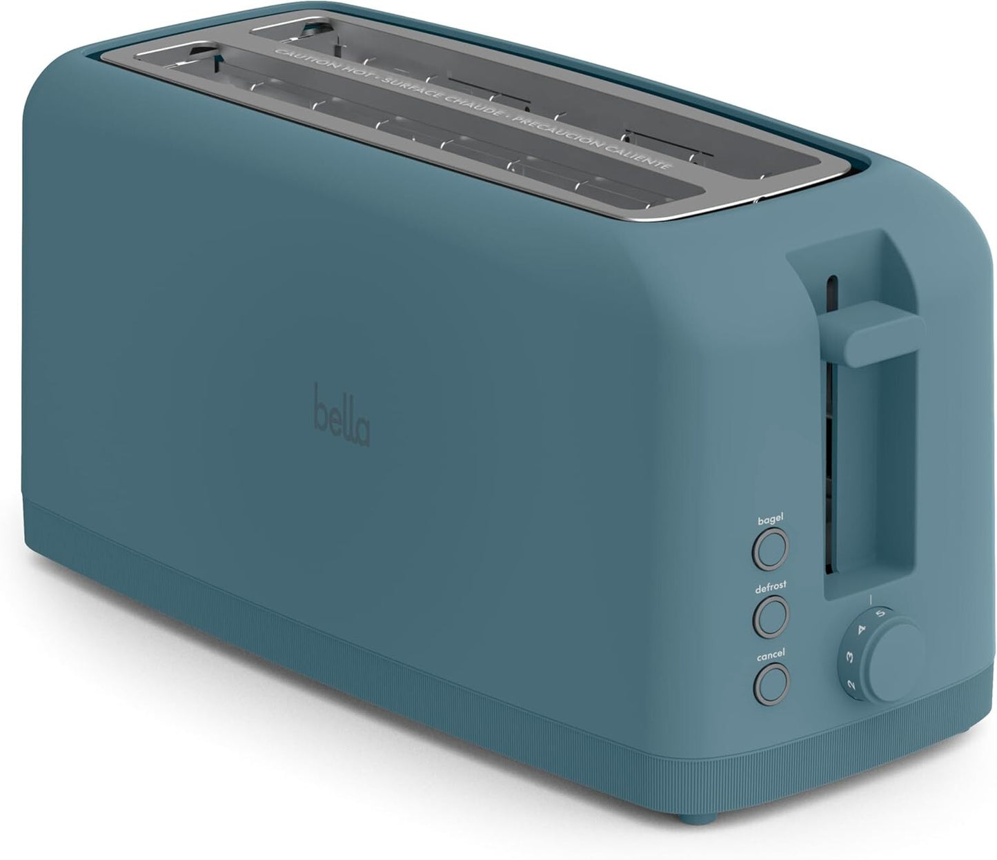 4 Slice Slim 10in Long Slot Toaster 6 Shade 900W Surf5