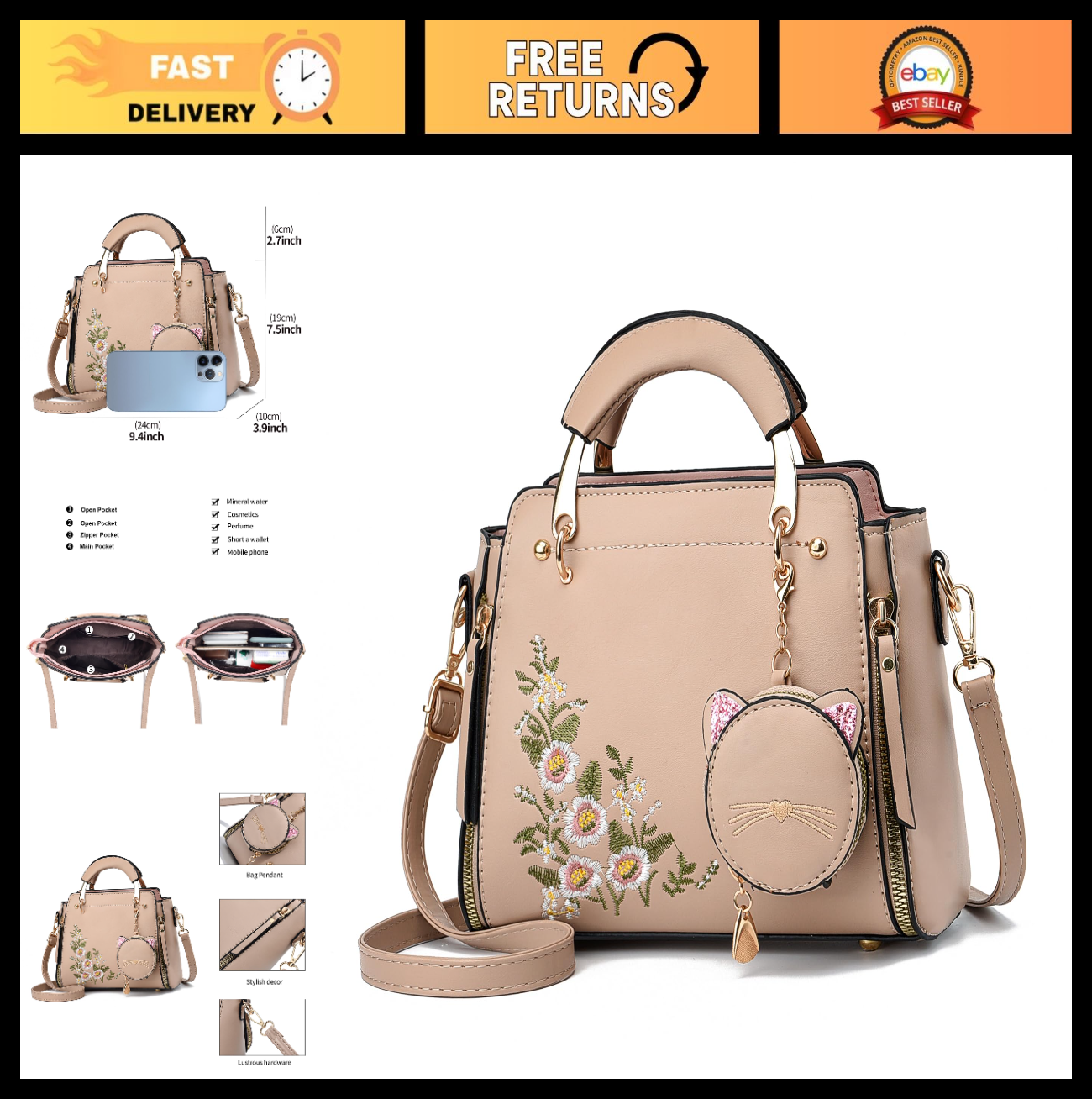 Stylish Women's Crossbody Handbags, Top Handle Satchel & Small Tote Bags0