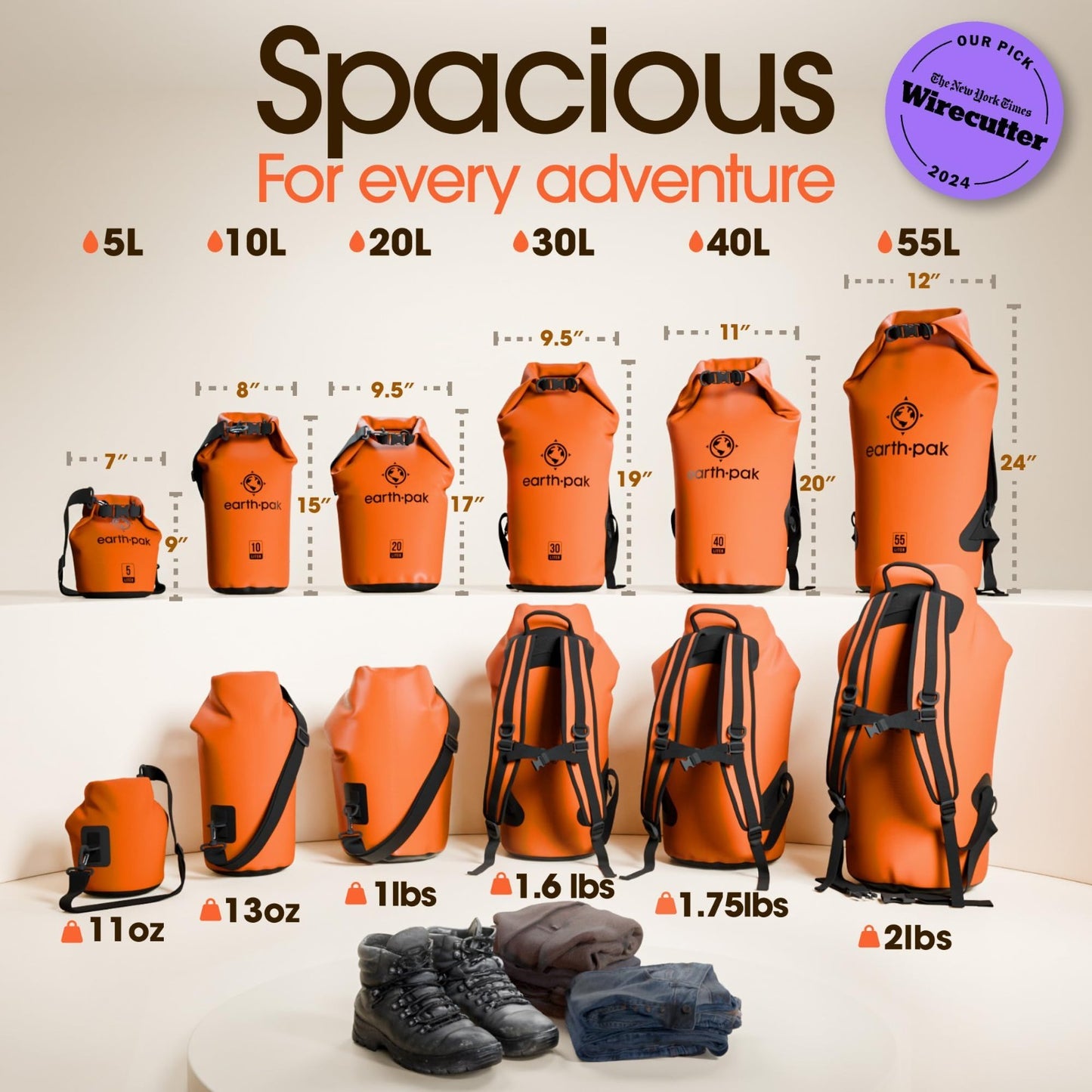 Waterproof Dry Bag Backpack   Roll Top Kayak Gear Sack with Phone Case, 20L2