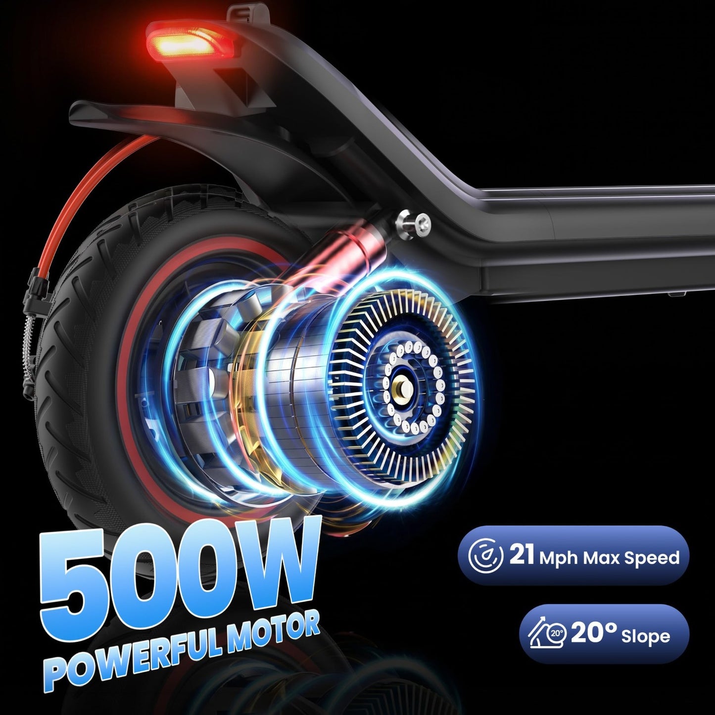 High-Power Electric Scooter for Adults & Teens, 1200W/1000W/500W Motor, 10"/8.5"6