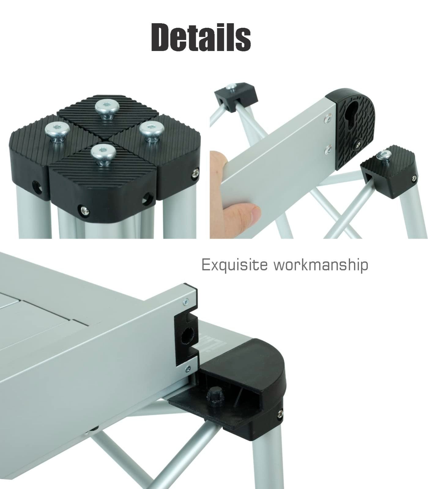 Lightweight Folding Square Table with Carry Bag - Portable for Camping, BBQ, Pic4
