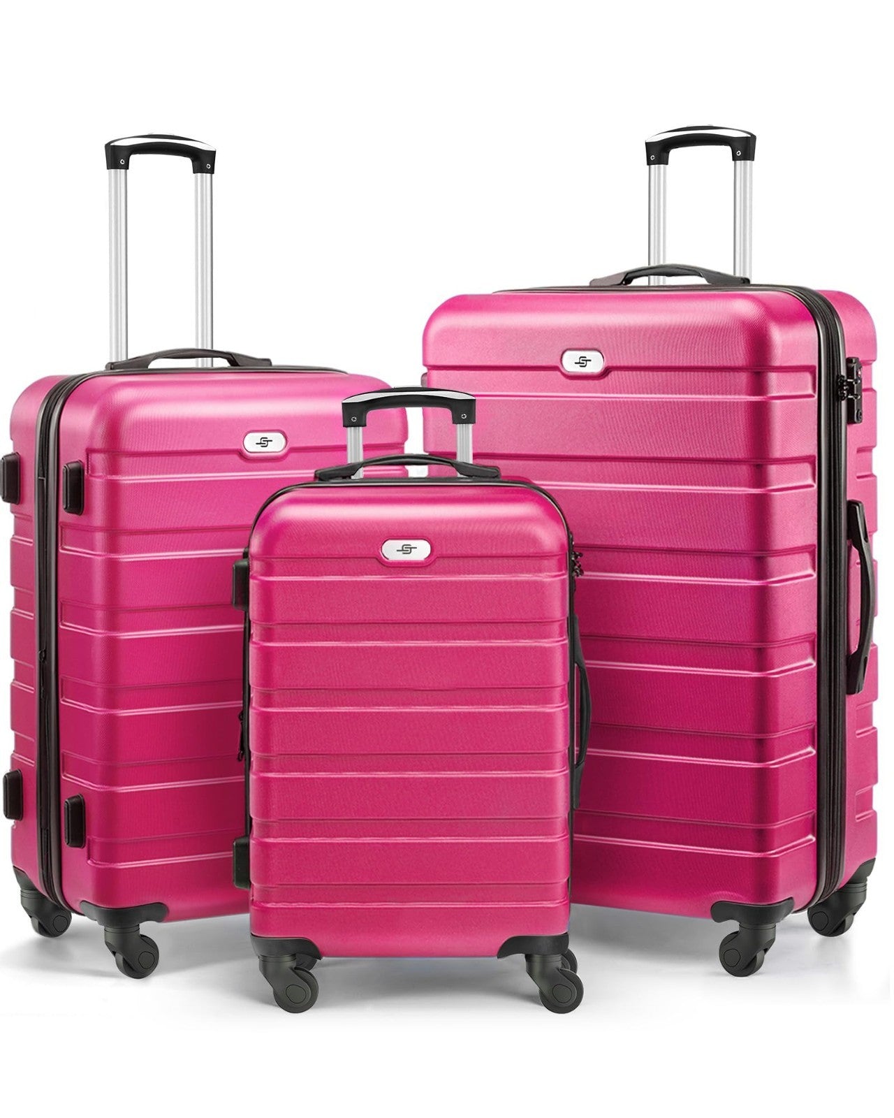 3 Piece Hard Shell Luggage Set with Spinner Wheels & TSA Lock - 20/24/28 Inch, R1