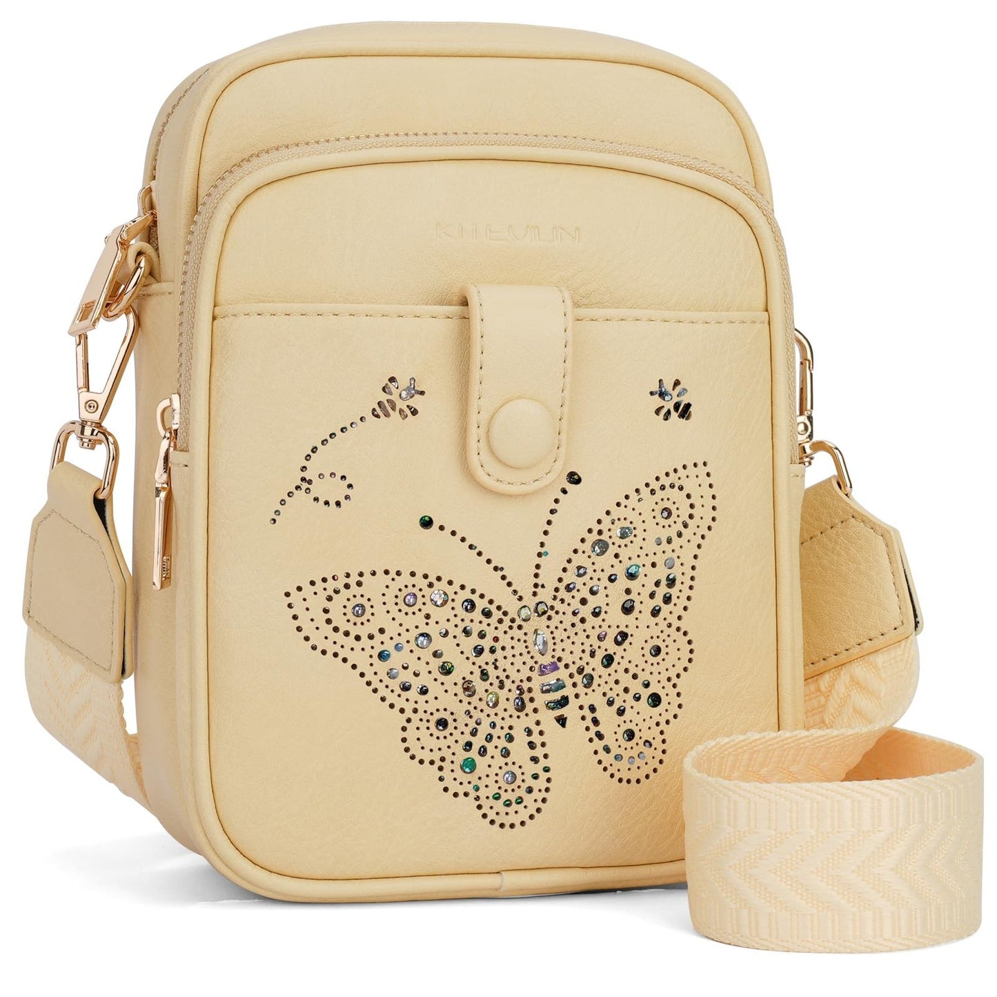 Leather Crossbody Bag for Women - Small Shoulder Purse with Adjustable Strap & R0