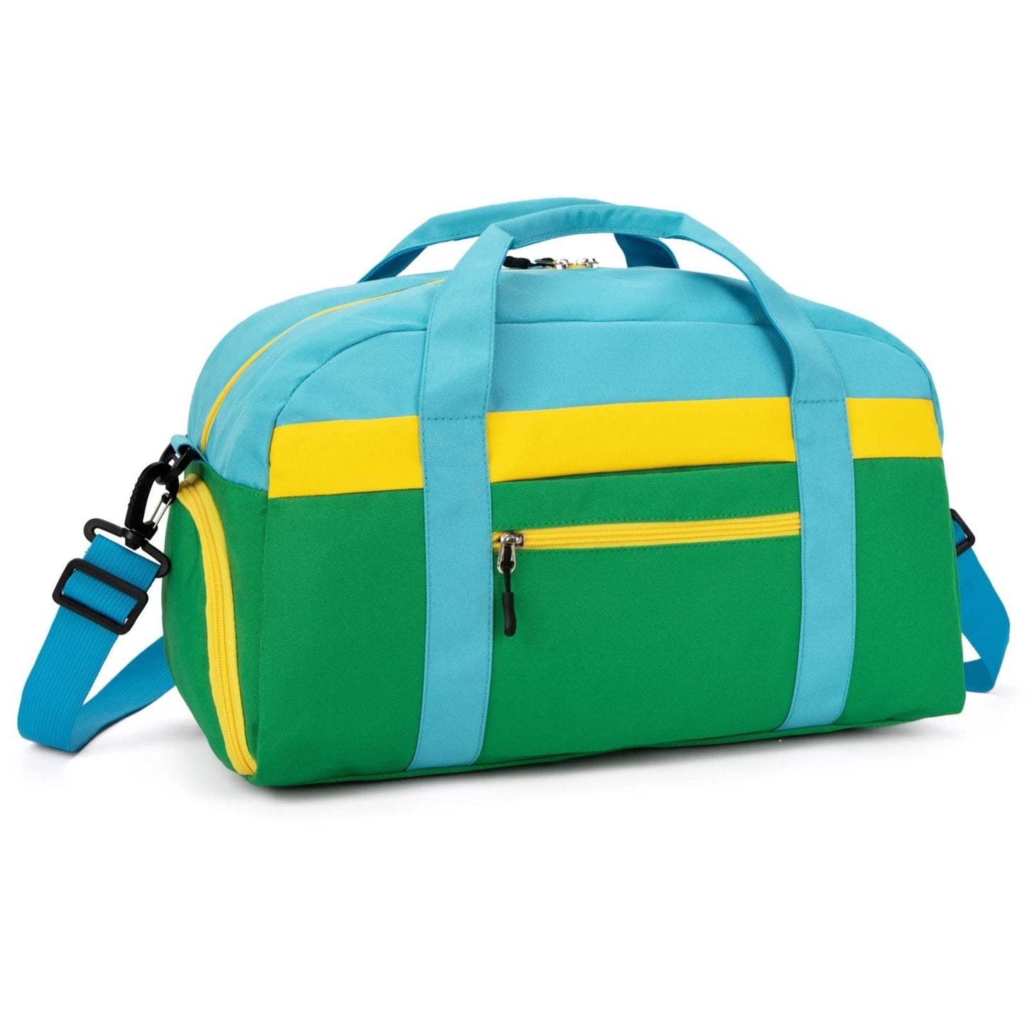 Kids 18" Duffle Bag - Green, Perfect for Boys & Girls, Weekend Travel, Sports, O1