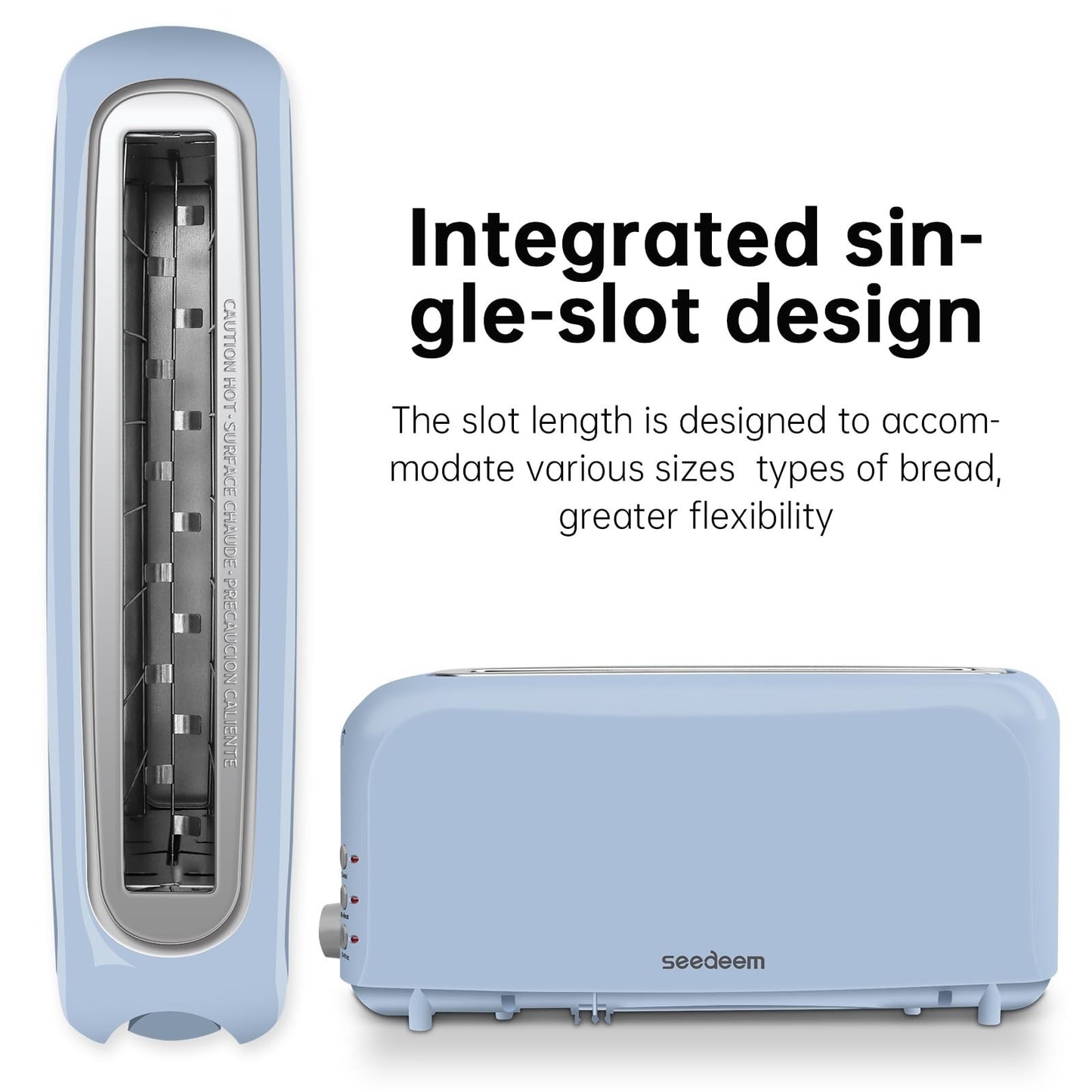 2-Slice Slim Toaster with Long Slot for Bagels & Artisan Bread, 6 Shade Settings3